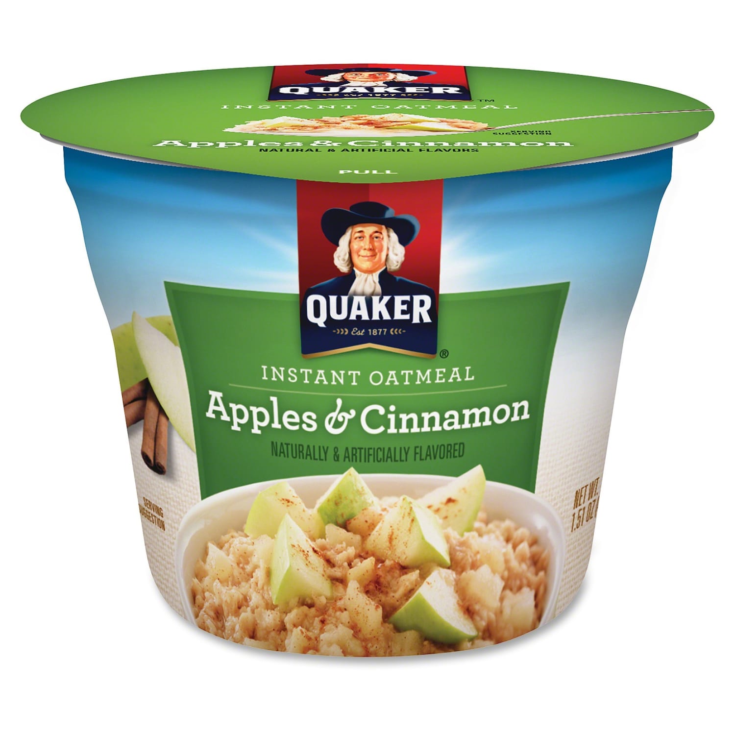 Quaker Express Oatmeal Cups, Apples & Cinnamon, 1.5 Oz, Pack Of 24 - Image 3