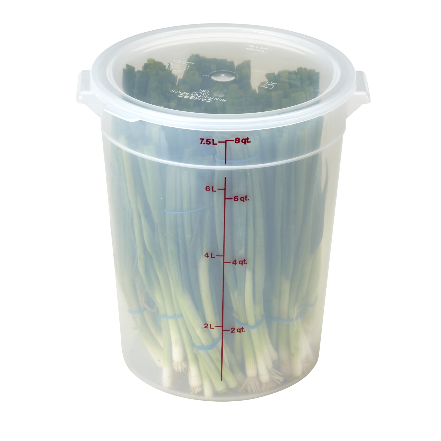 Cambro Translucent Round Lids For 6 - 8 Qt Food Containers, Pack Of 12 Lids - Image 3