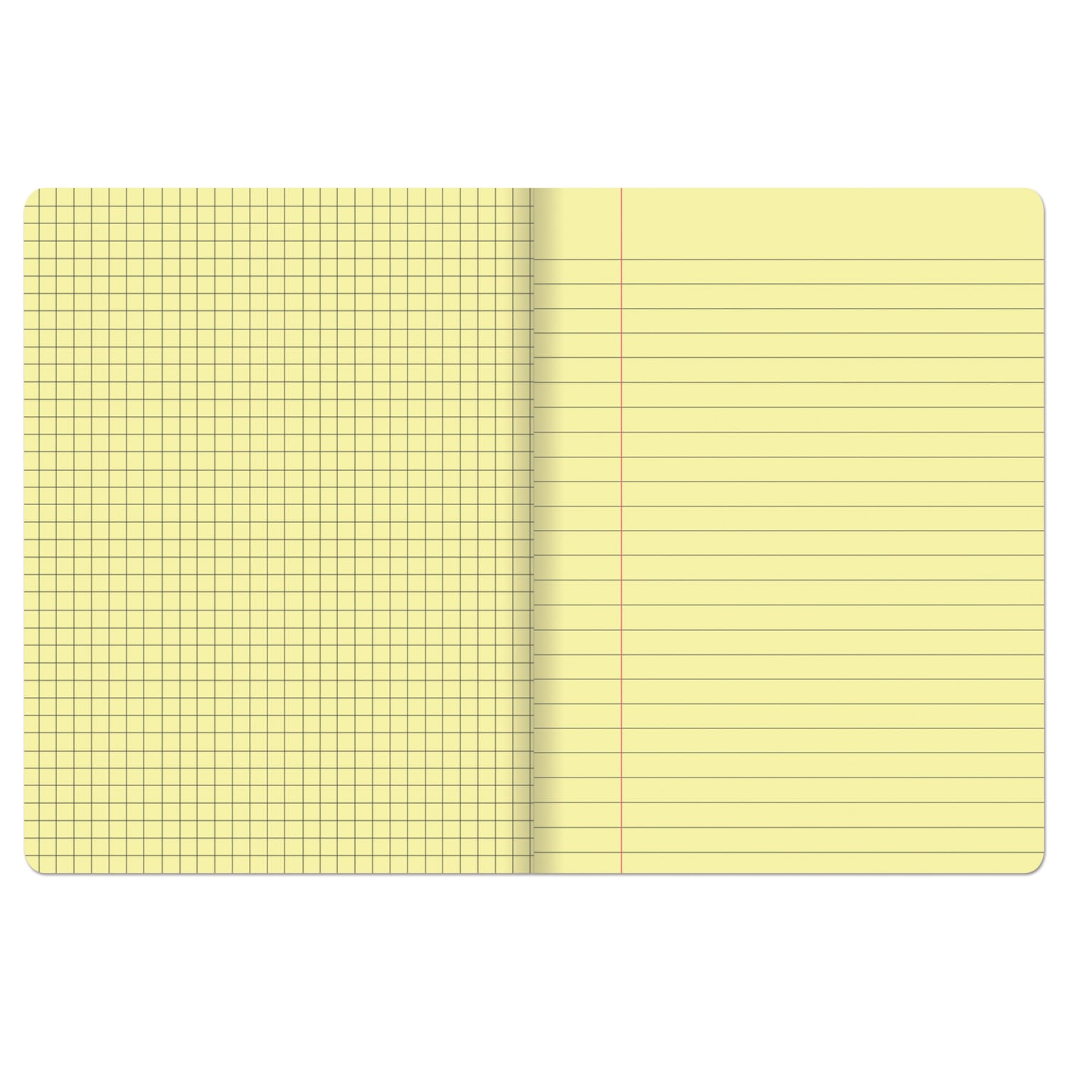 Pacon Dual Ruled Composition Books, 1/4in Grid And 3/8in (Wide) 9-3/4in x 7-1/2in, Yellow, 100 Sheets, Pack Of 6 Books - Image 5