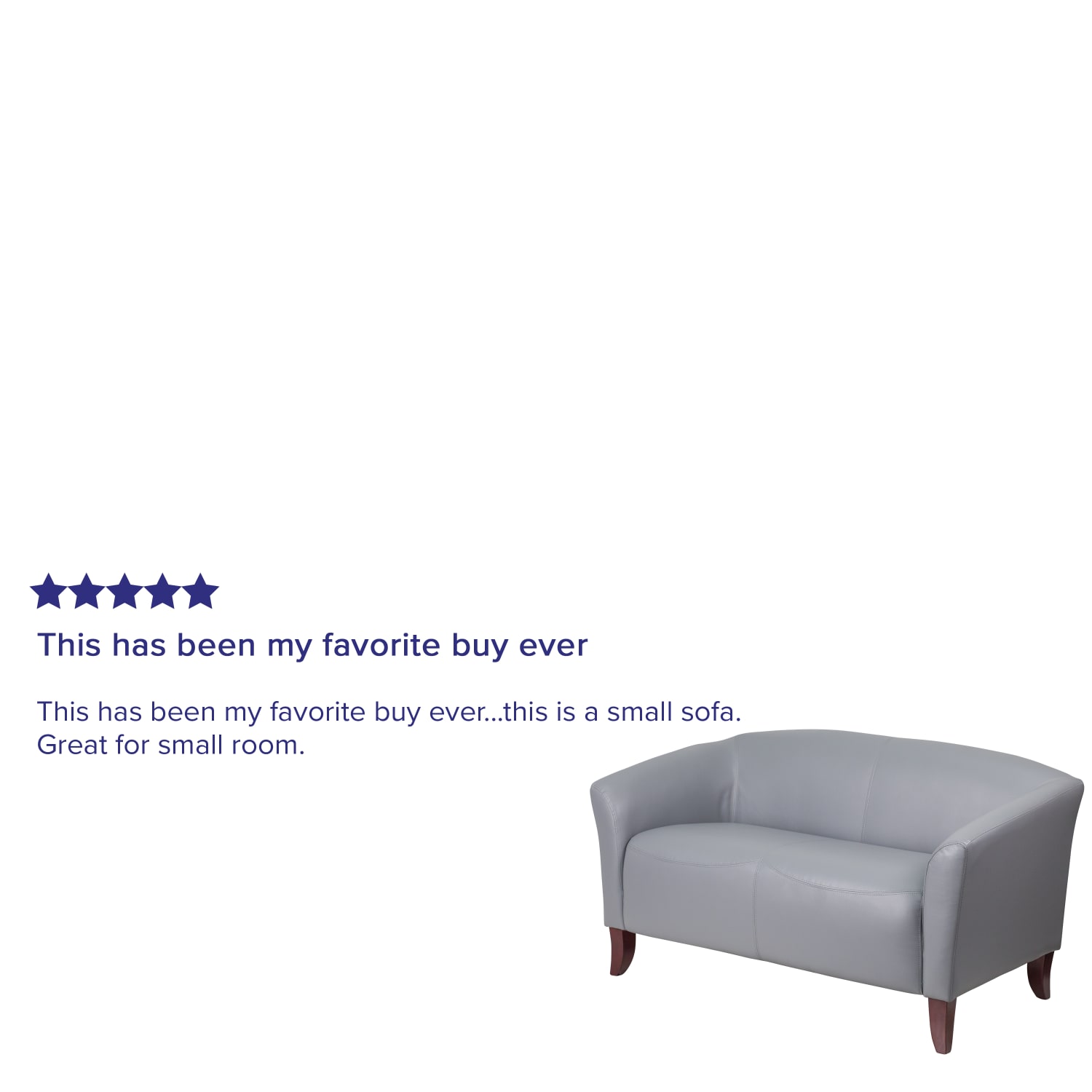 Flash Furniture Hercules Imperial Leathersoft Loveseat, 29inH x 52inW x 29inD, Gray/Cherry - Image 5