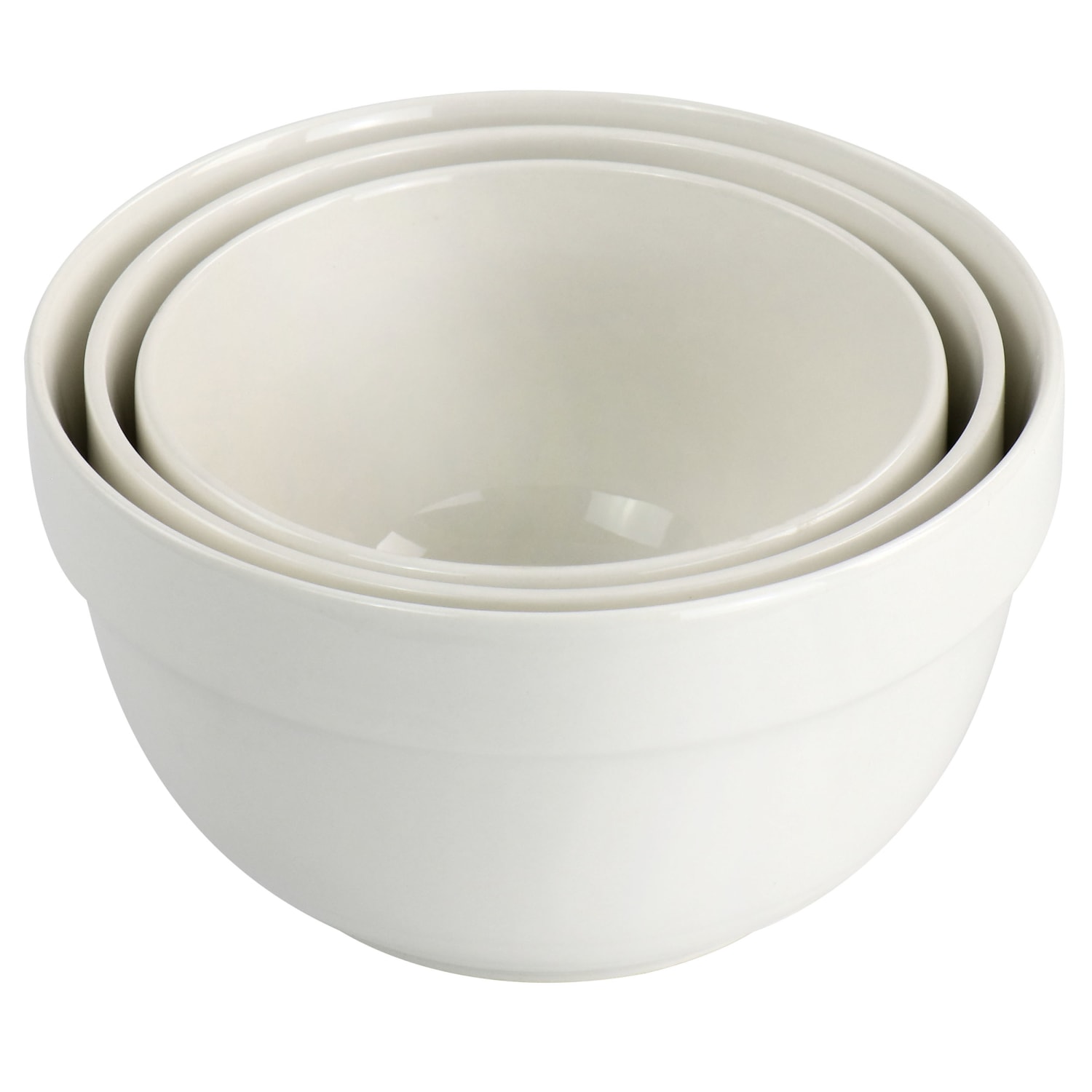 Martha Stewart Everyday 3-Piece Bowl Set, White - Image 4