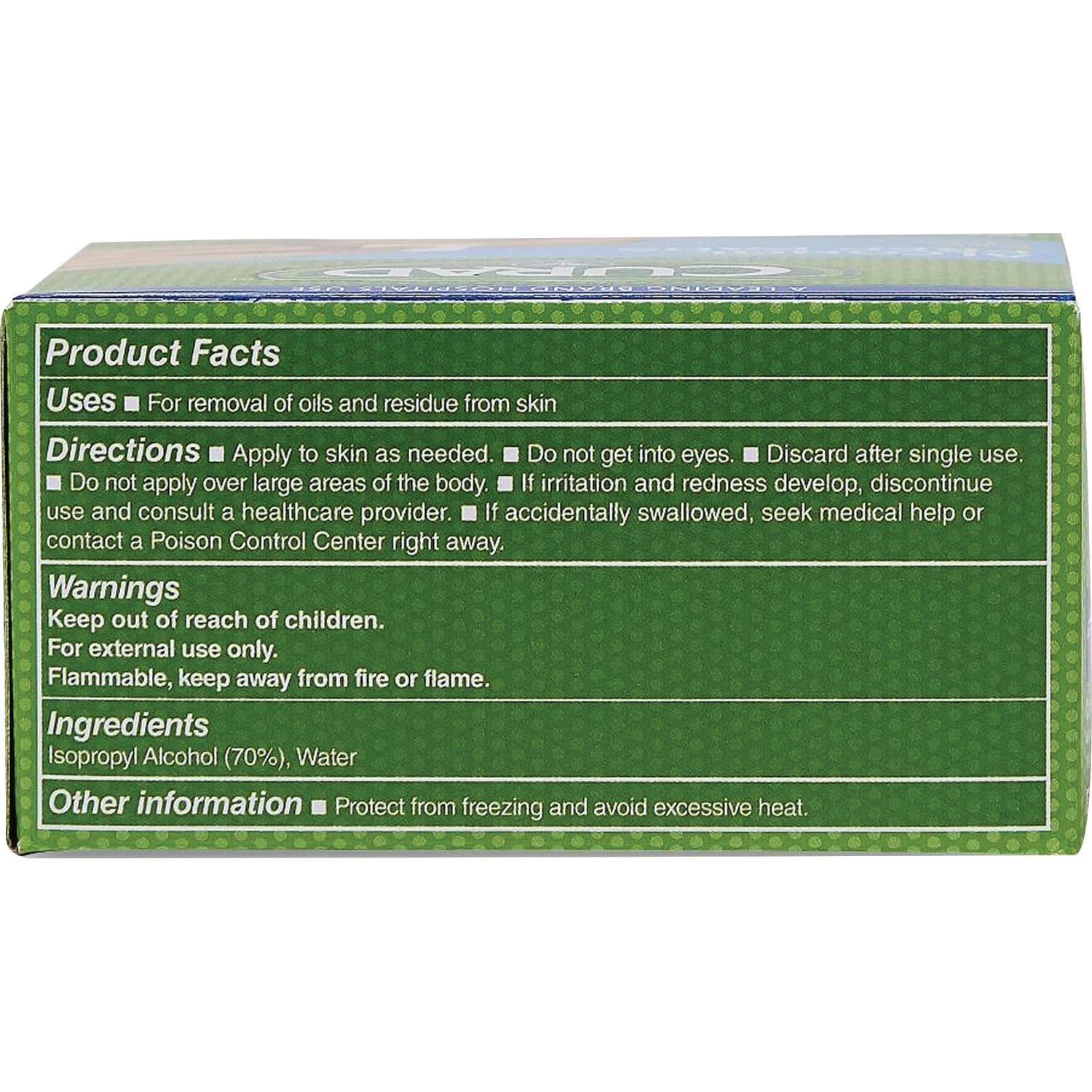 CURAD Sterile Alcohol Prep Pads, 1in x 1in, White, Box Of 200 Pads - Image 5