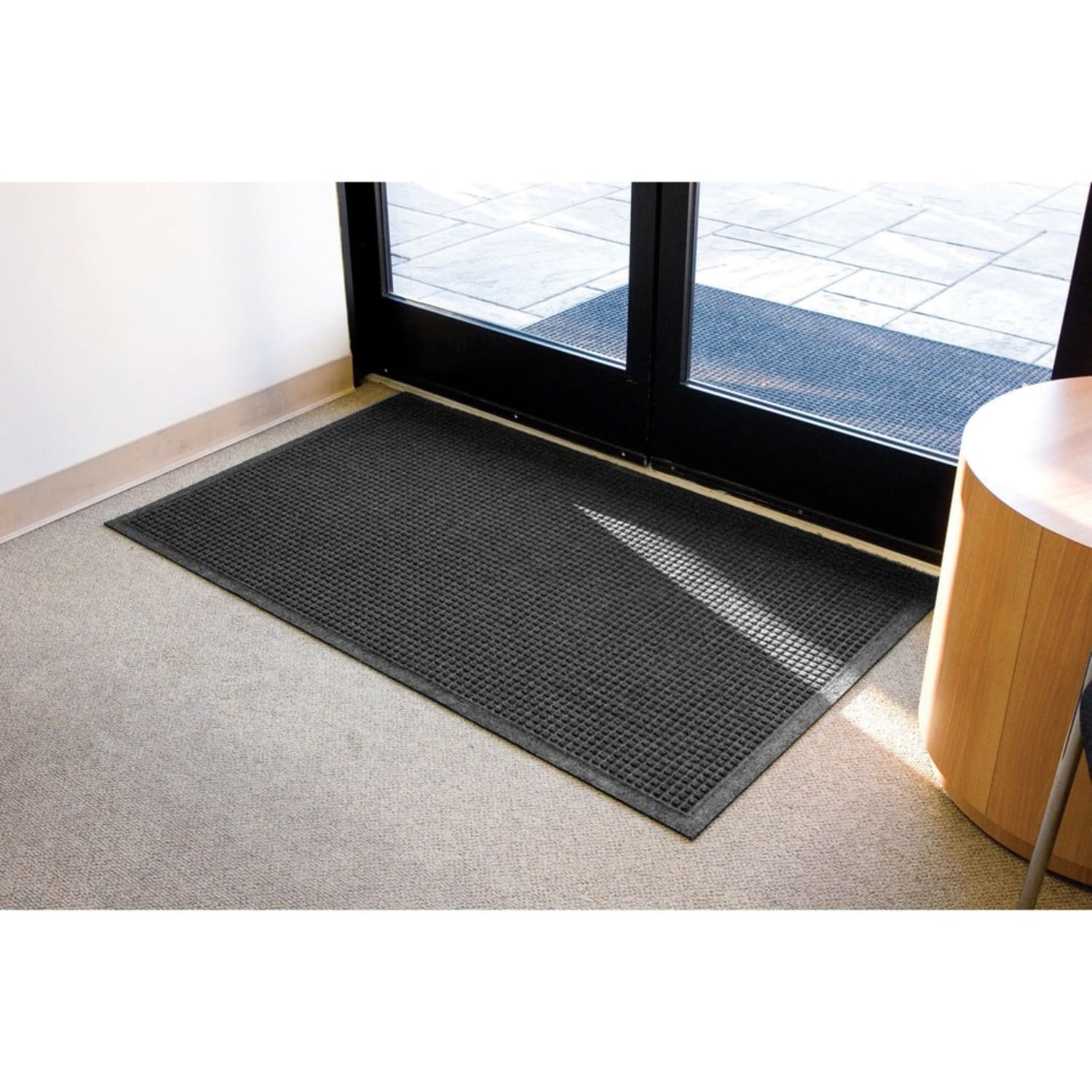 Guardian Floor Protection EcoGuard Floor Mat - Indoor, Outdoor, Carpeted Floor, Hard Floor - 36in Length x 24in Width - Rectangular - Rubber - Charcoal - 1 Each - Image 5