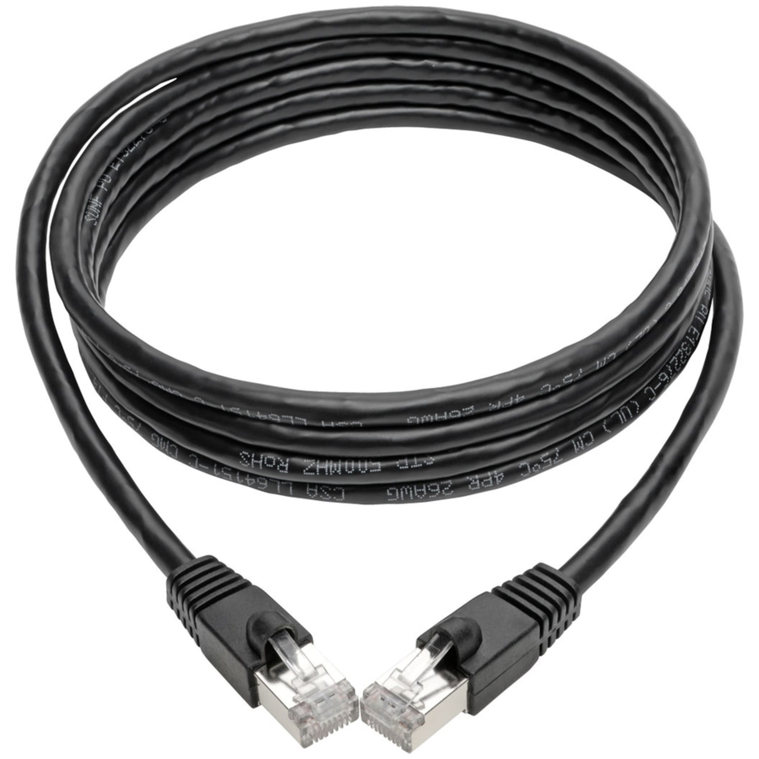 Tripp Lite Cat6a Snagless Shielded STP Patch Cable 10G, PoE, Black M/M 7ft - 1.25 GB/s - Patch Cable - N262007BK - Image 3