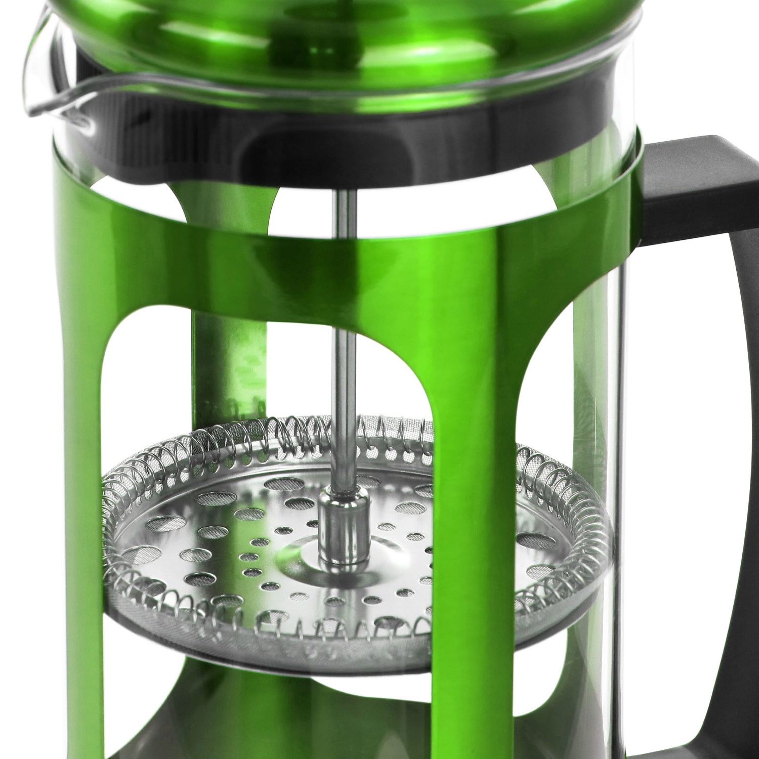 Mr. Coffee 30 Oz Glass And Stainless-Steel French Coffee Press, Metallic Green - Image 5