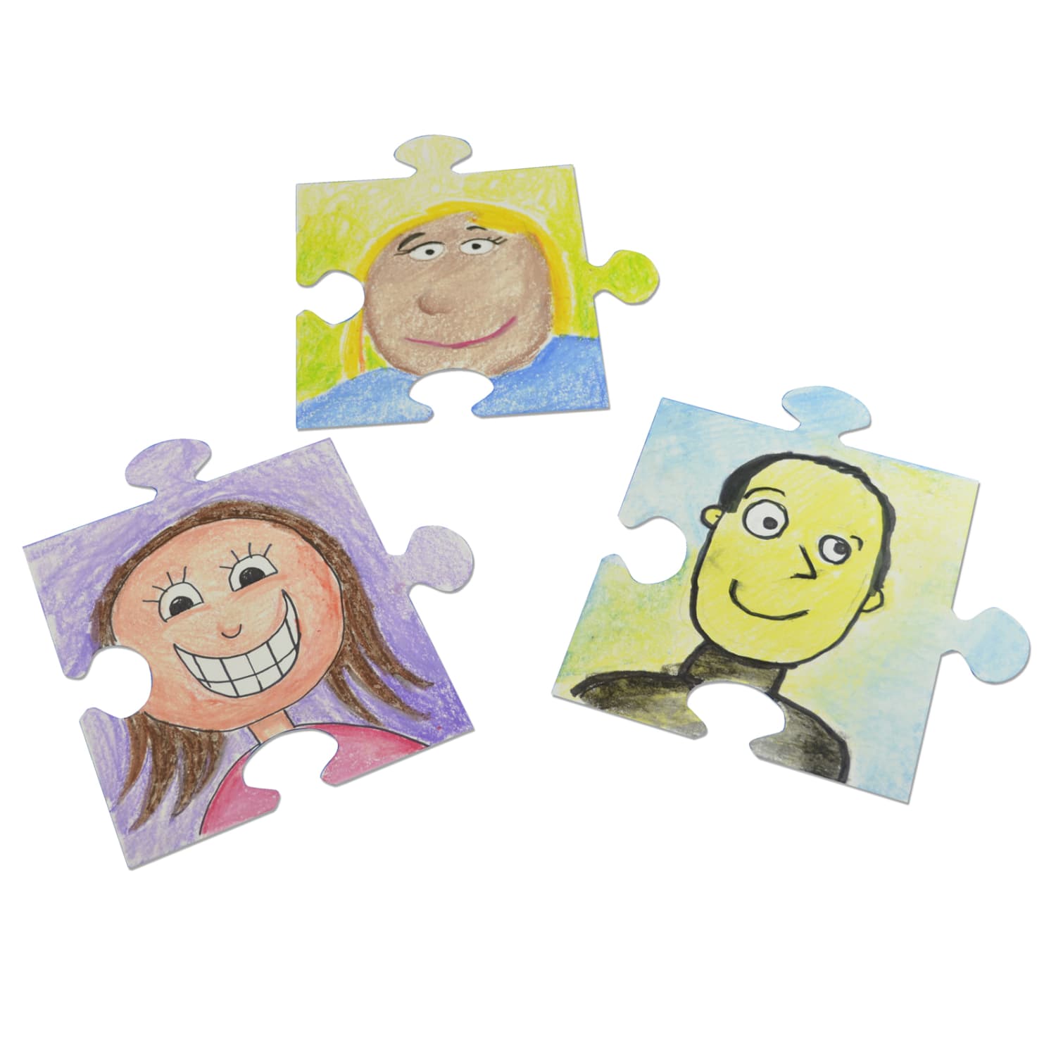 Roylco We All Fit Together Giant Puzzle Paper Sheets, 9in x 9in, White, Pack Of 100 Sheets - Image 3