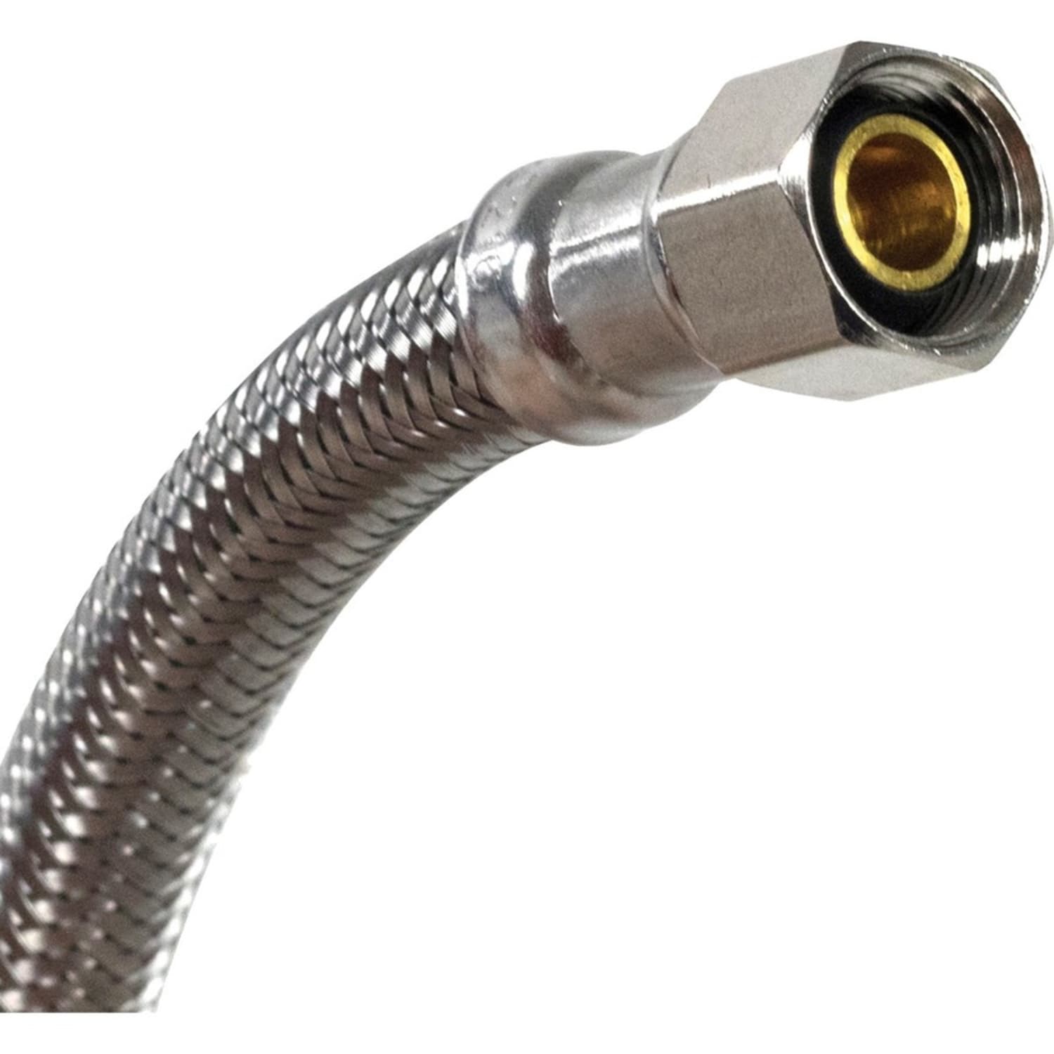 Certified Appliance Accessories Braided Stainless Steel Dishwasher Connector with MIP Elbow - 60in - Silver, Stainless Steel, Gold - Stainless Steel, Vinyl, Polyvinyl Chloride (PVC), Polyester, Brass - Image 4