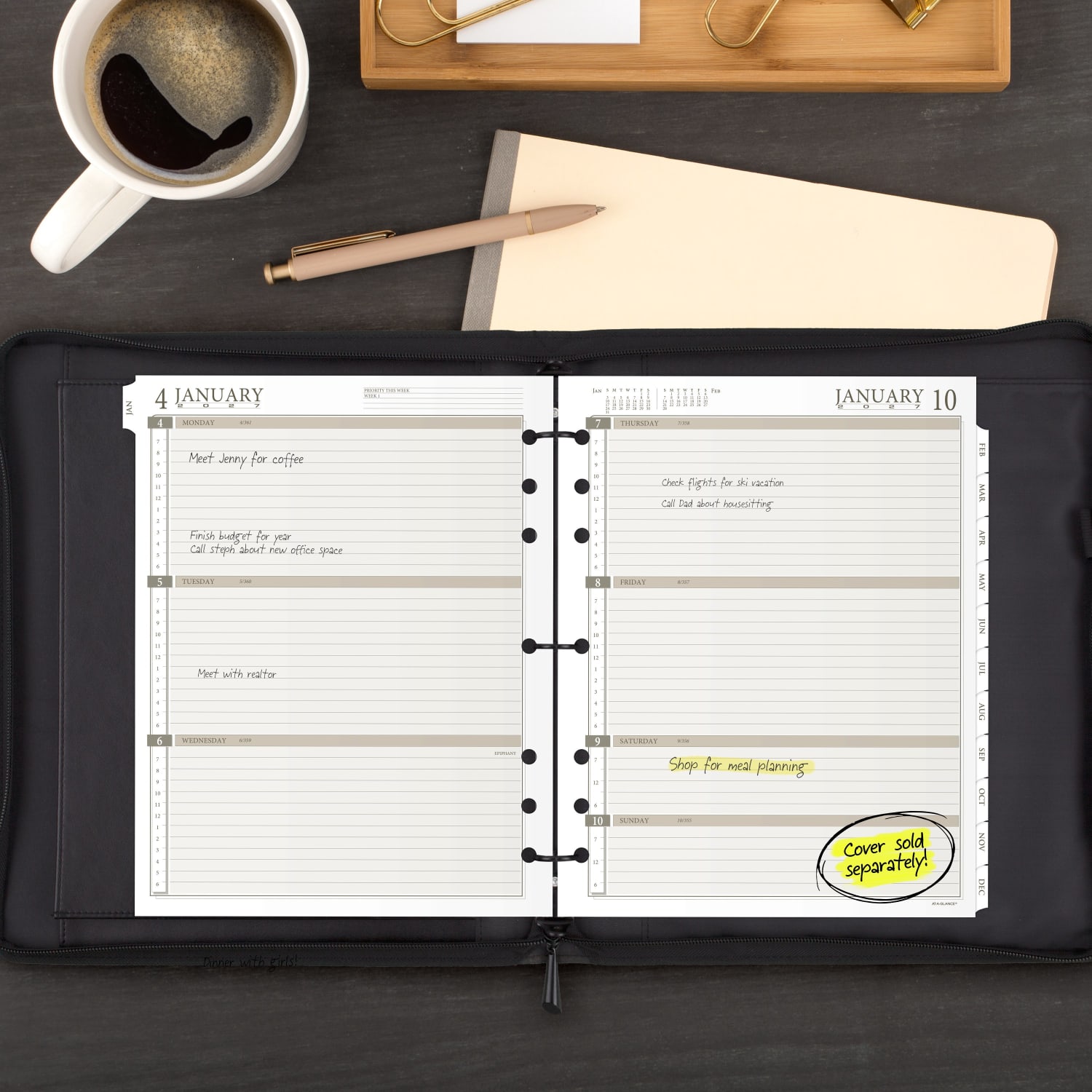 AT-A-GLANCE 2027 Weekly Planner Refill, Loose Leaf, Folio Size, 8 1/2in x 11in - Image 3