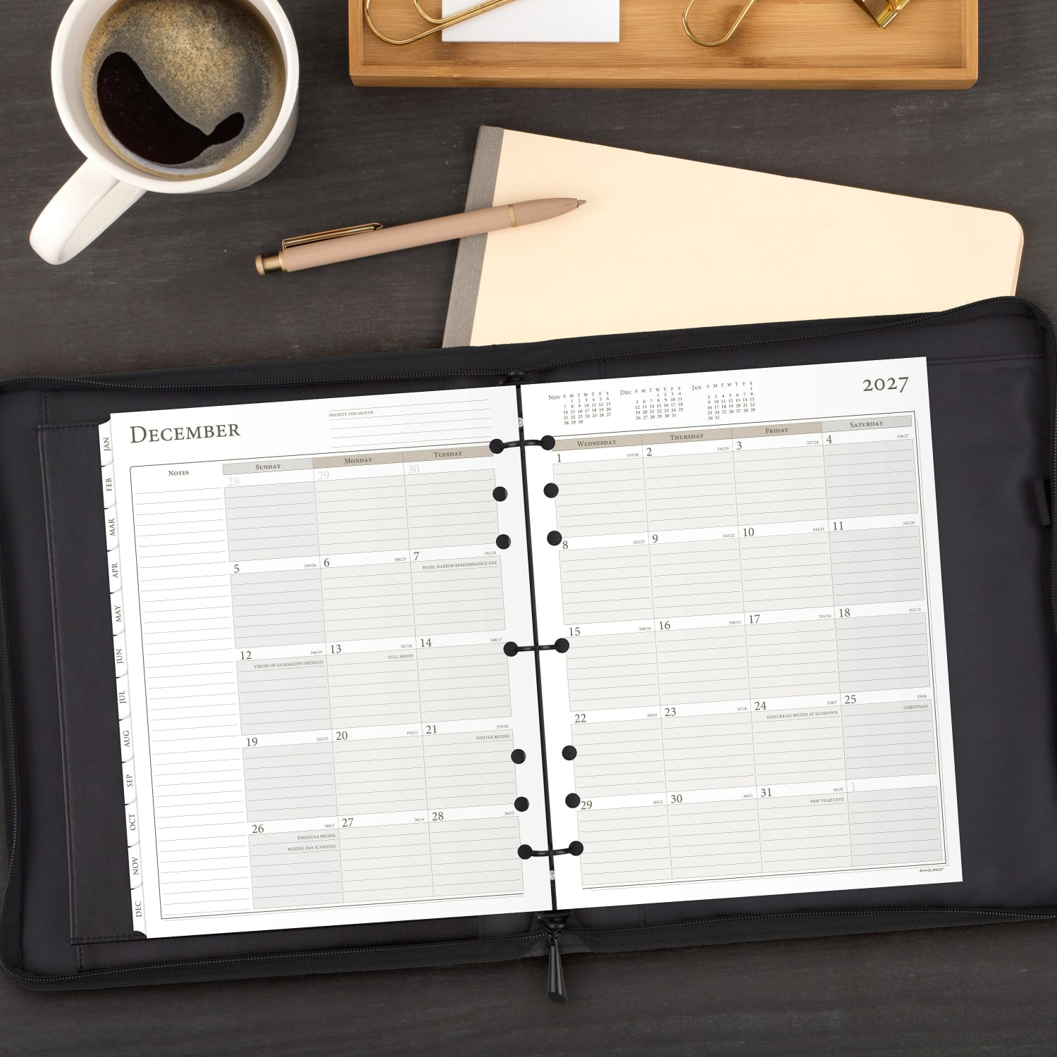 AT-A-GLANCE 2027 Weekly Planner Refill, Loose Leaf, Folio Size, 8 1/2in x 11in - Image 4