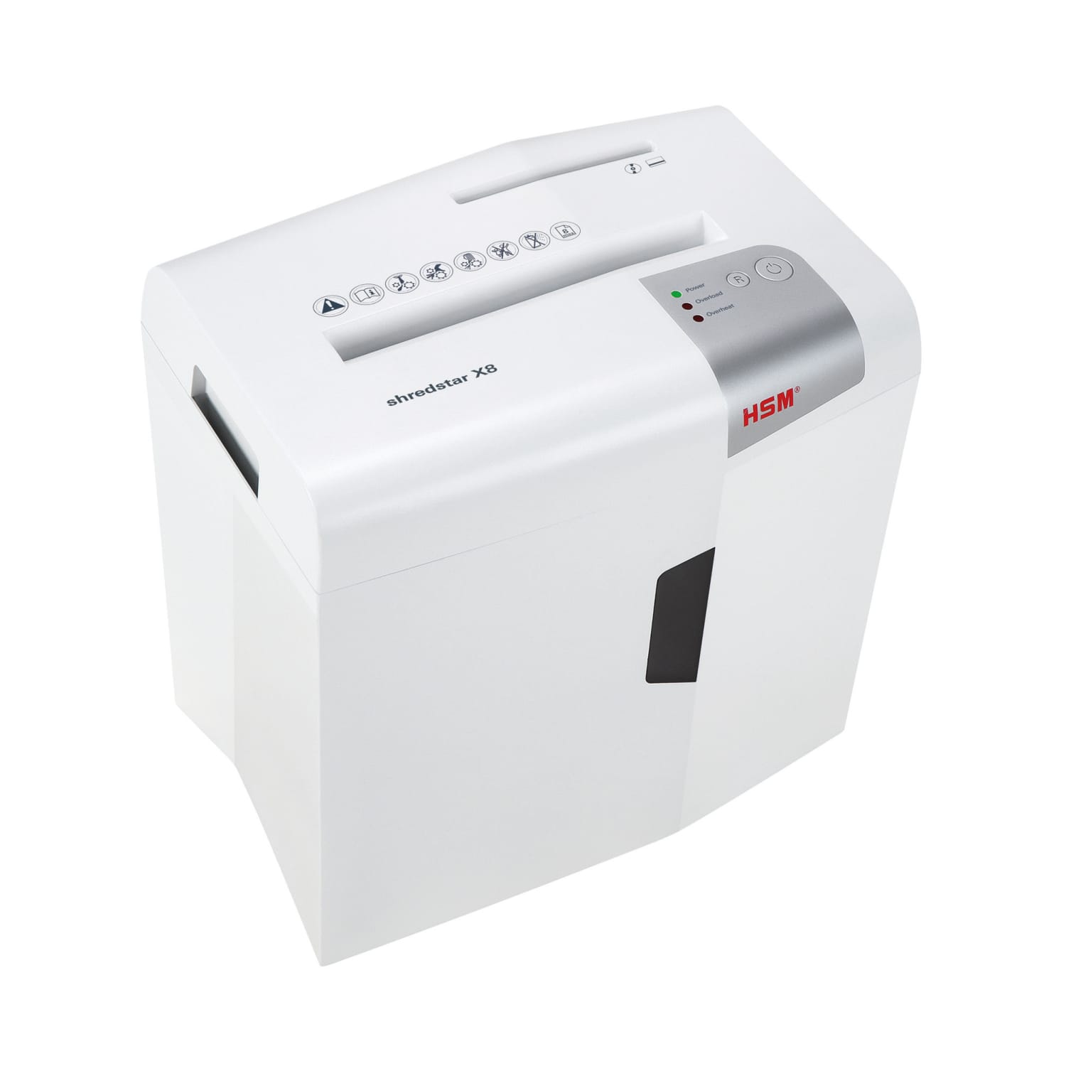 HSM shredstar X8 8 Sheet Cross-Cut Shredder, HSM1044W - Image 3