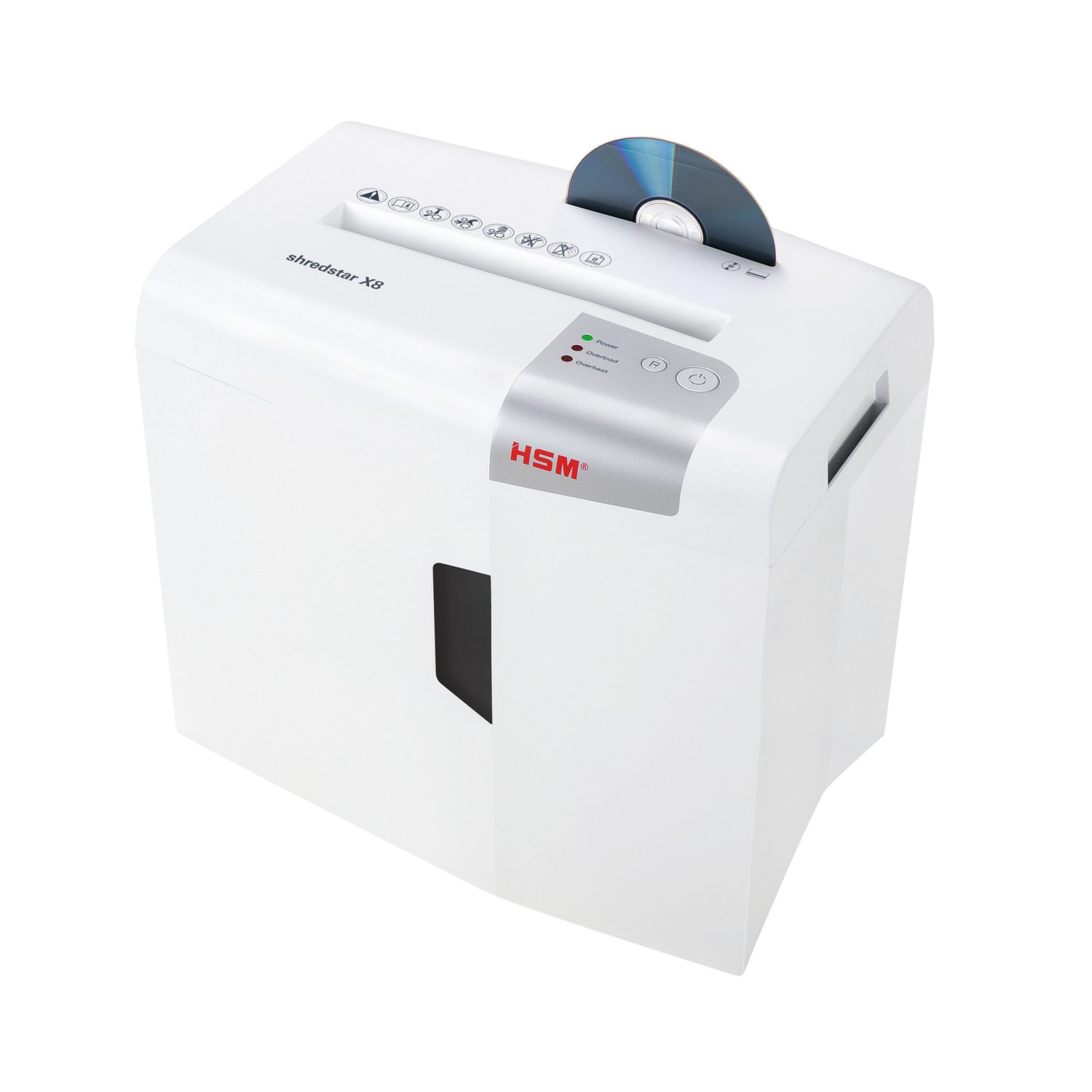 HSM shredstar X8 8 Sheet Cross-Cut Shredder, HSM1044W - Image 4