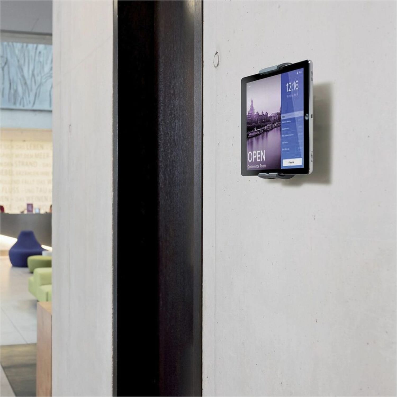 DURABLE TABLET HOLDER Wall Mount - Fits most 7in-13in Tablets, 360 Degrees Rotation with Anti-Theft Device, Silver/Charcoal - Image 4