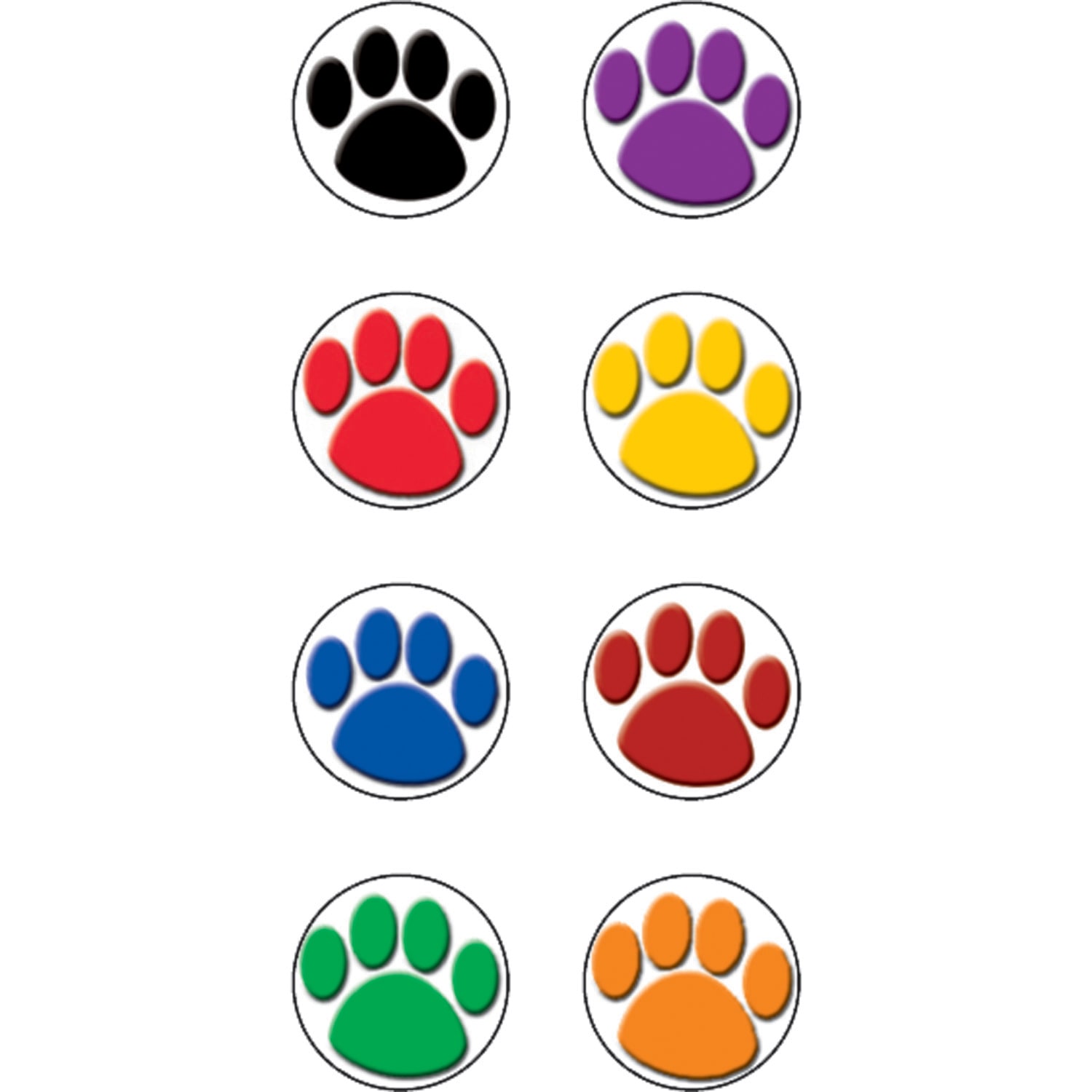 Teacher Created Resources Mini Stickers, Colorful Paw Prints, 528 Stickers Per Pack, Set Of 12 Packs - Image 3