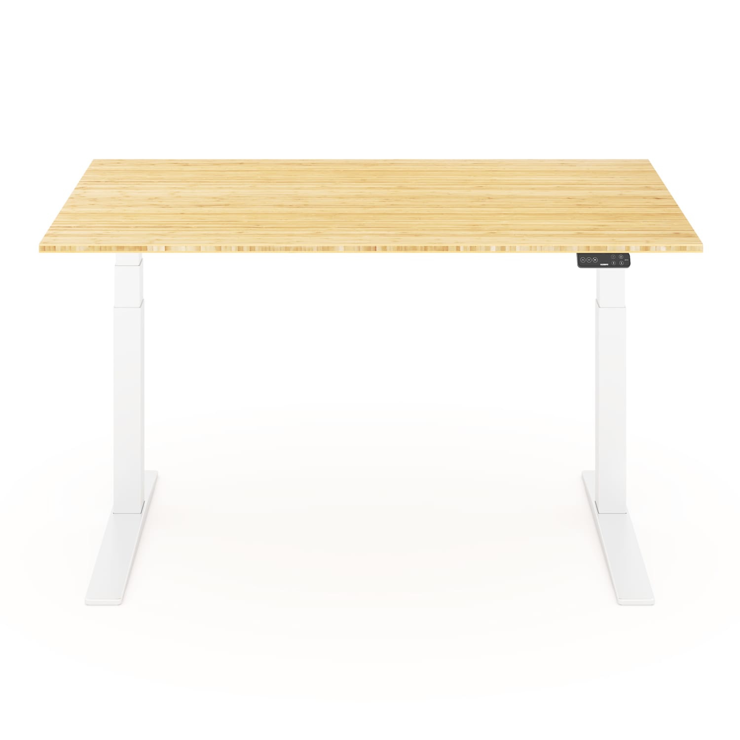 FlexiSpot E7 Pro Electric 60inW Adjustable Height Standing Desk, White/Bamboo - Image 4