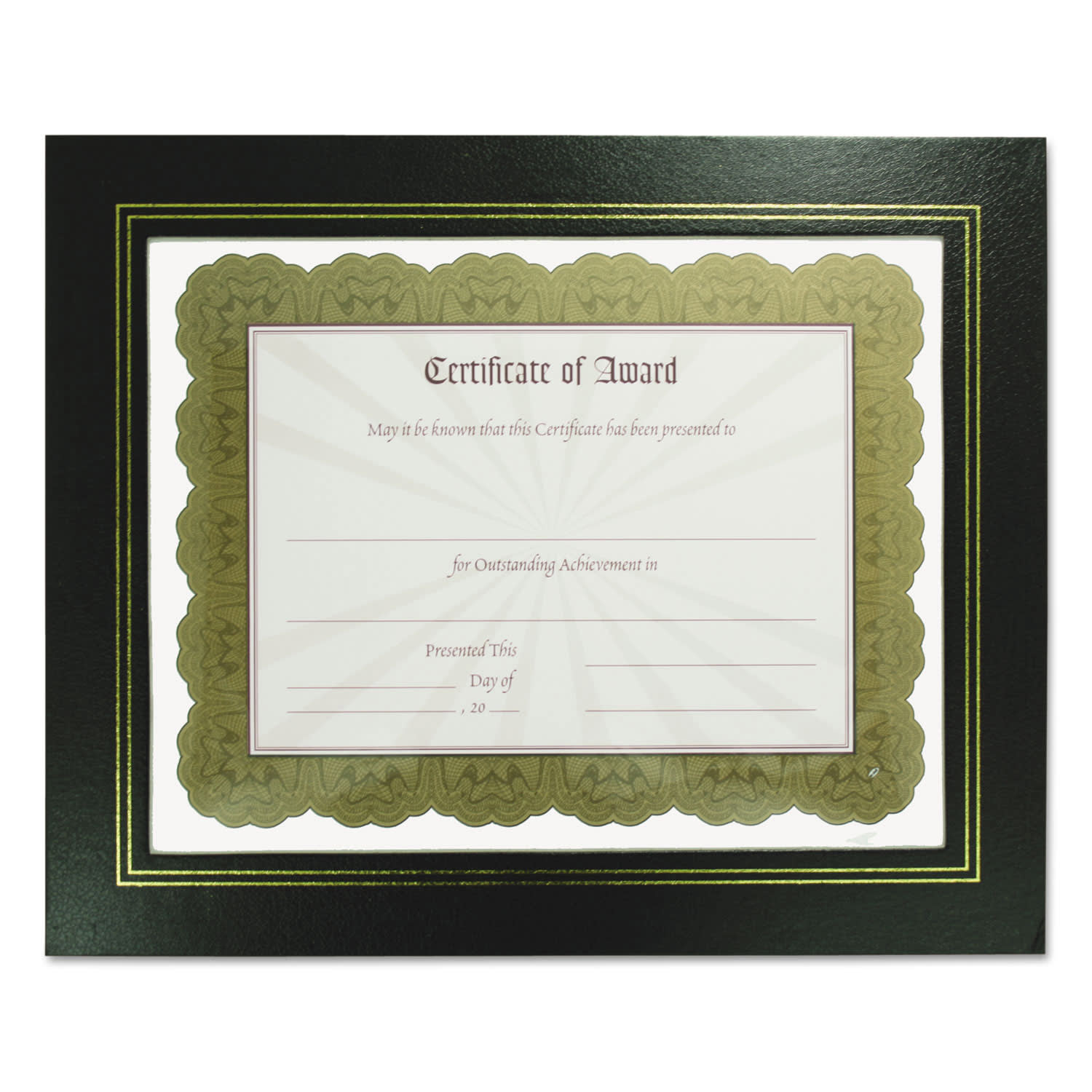 NuDell Flat Leatherette Document Frames - Holds 11inx8.50in Insert - Desktop - Horizontal, Vertical - Easel Back, Hanger - 21202