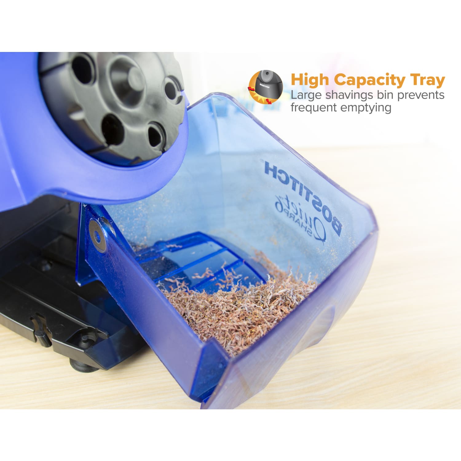 Stanley Bostitch Classroom Electric Pencil Sharpener, Blue/Black - Image 6