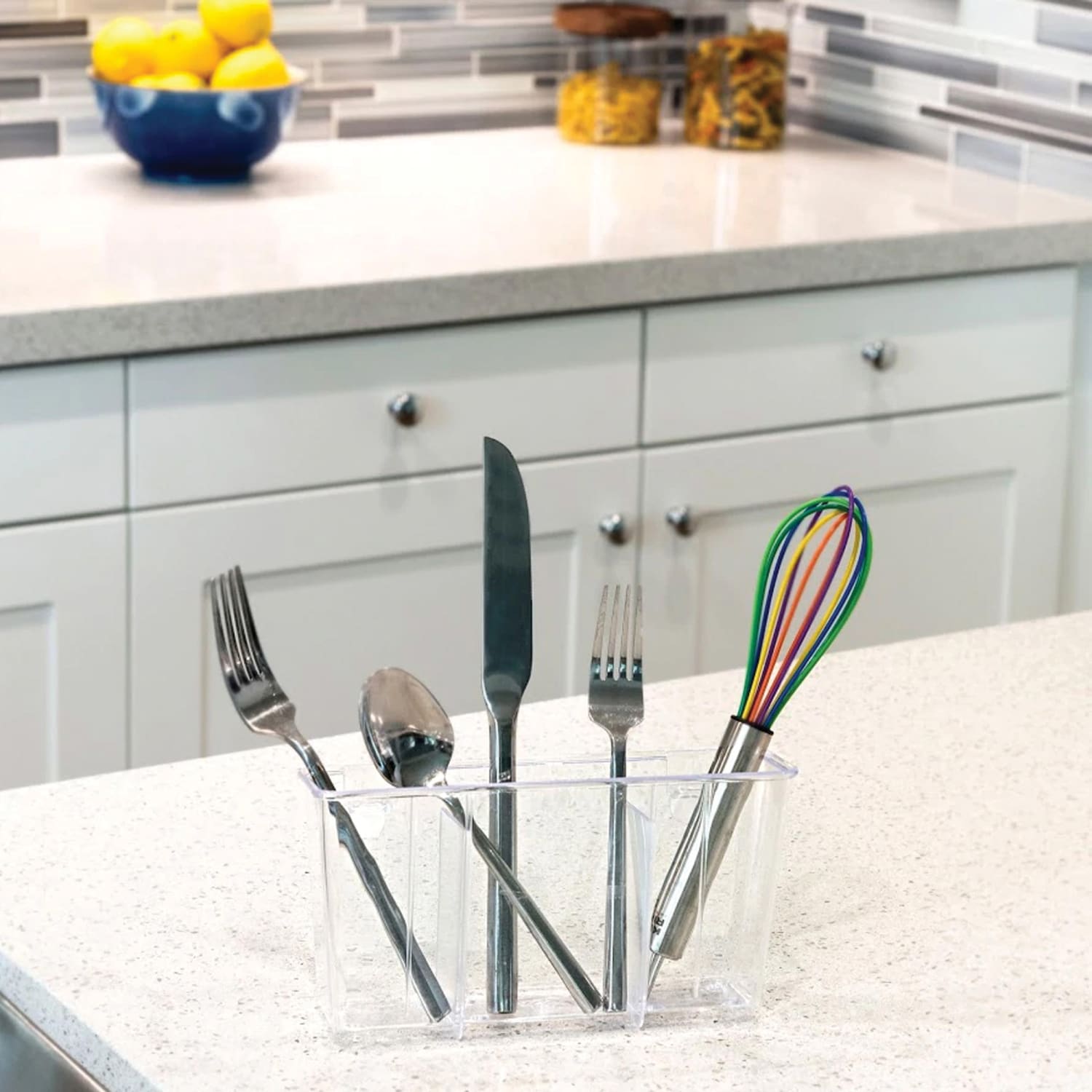 Better Houseware Cutlery Drain Caddy, 4inH x 2-1/4inW x 7-1/2inD, Clear - Image 4