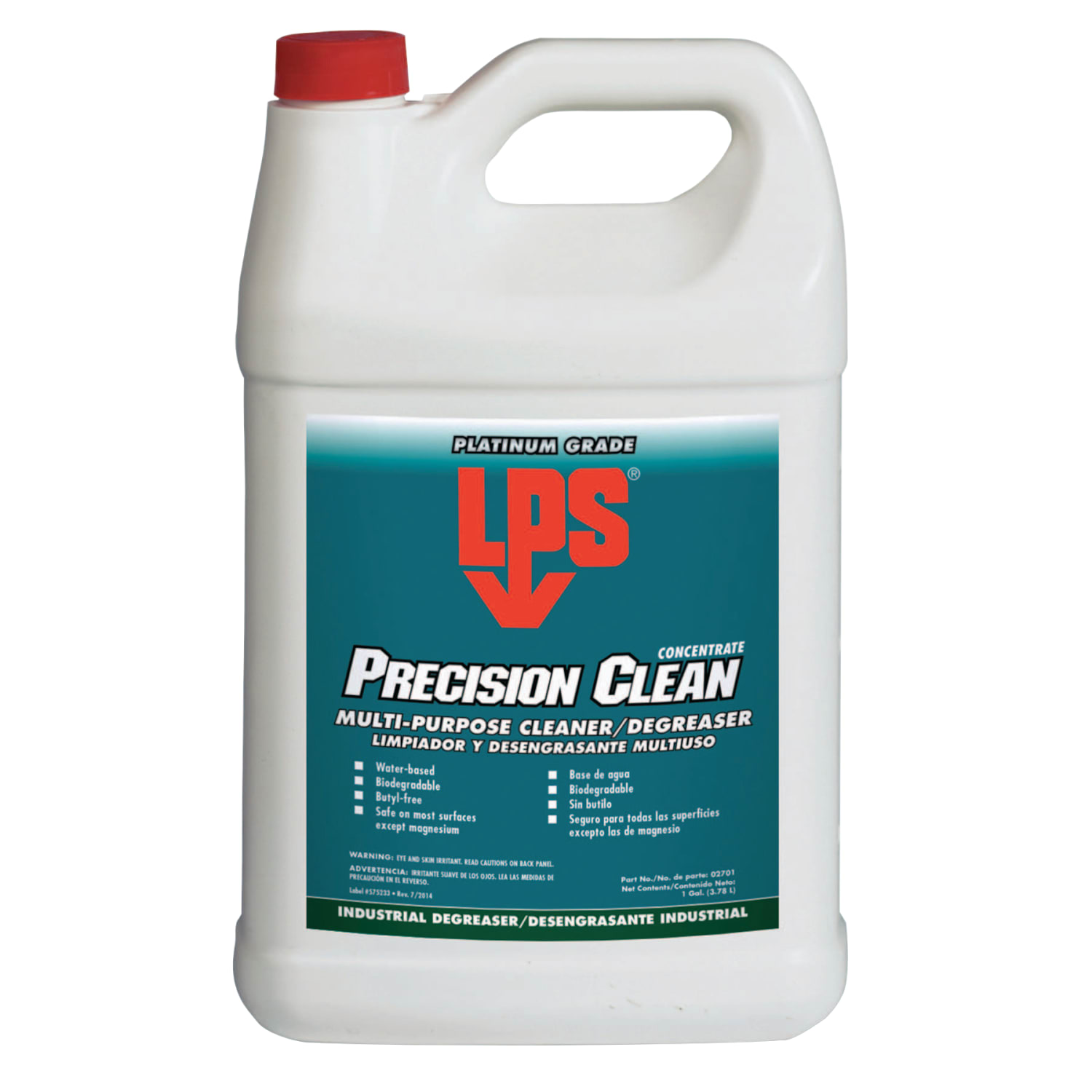 LPS Precision Clean Multi Purpose Cleaner/Degreaser, Concentrate, 1 gal, Jug, Citrus Odor - Image 3