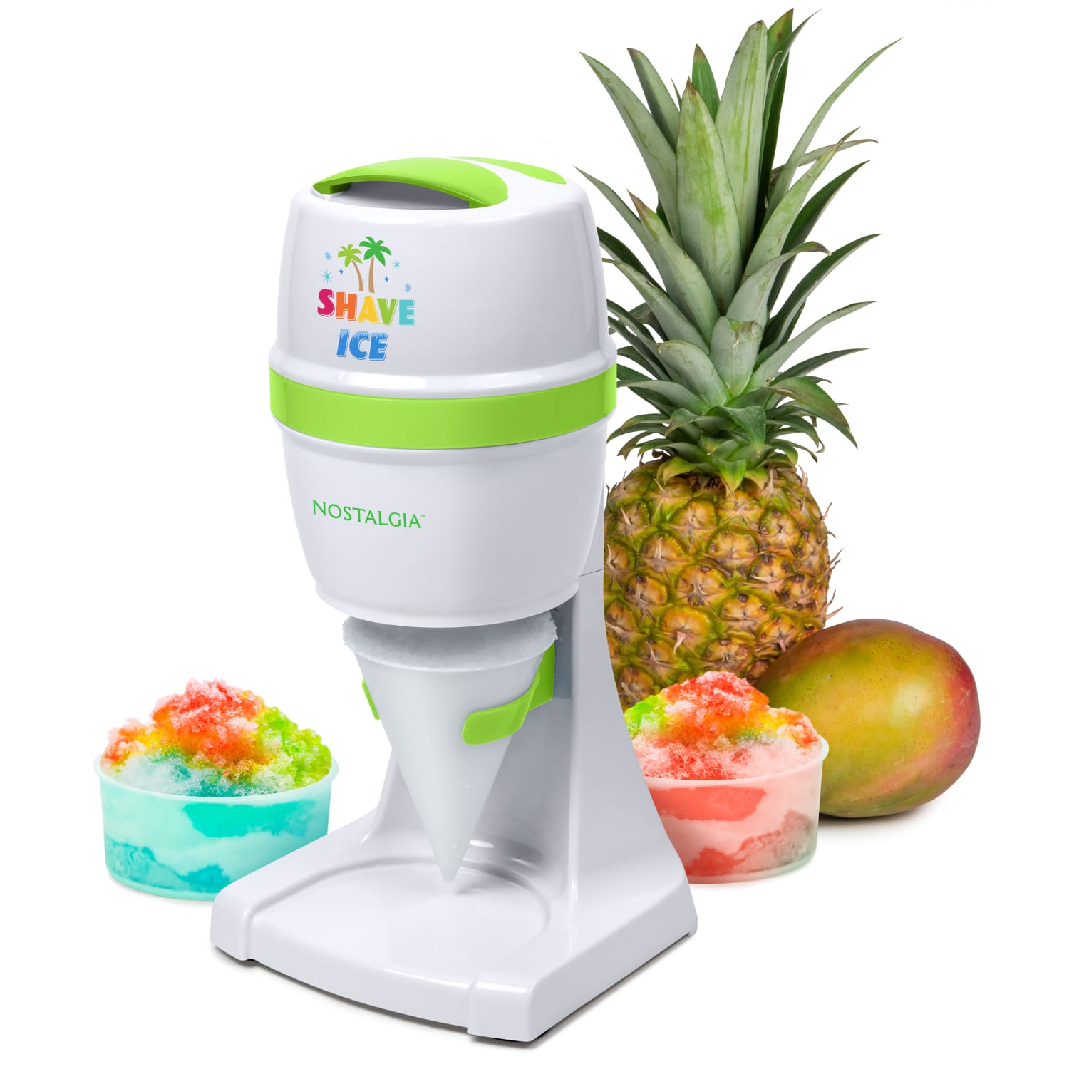 Nostalgia Electrics Electric Shave Ice & Snow Cone Maker, White/Green - Image 3