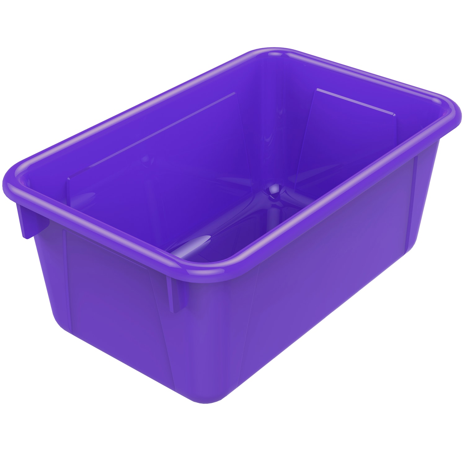 Storex Small Cubby Bins, 5-1/4inH x 8inW x 12-5/16inD, Purple, Pack Of 5 Bins - Image 3
