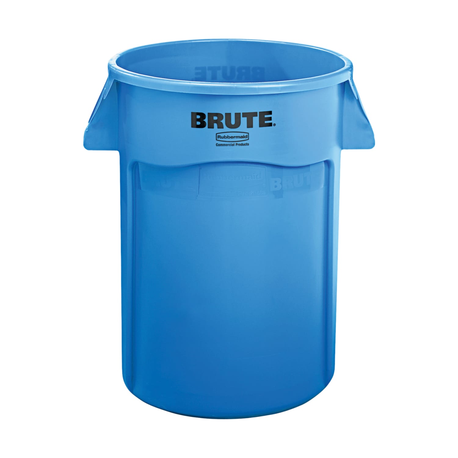 Rubbermaid Commercial Brute Vented Trash Receptacle, Round, 44 gallon, Blue, Sold as one waste receptacle - Image 3