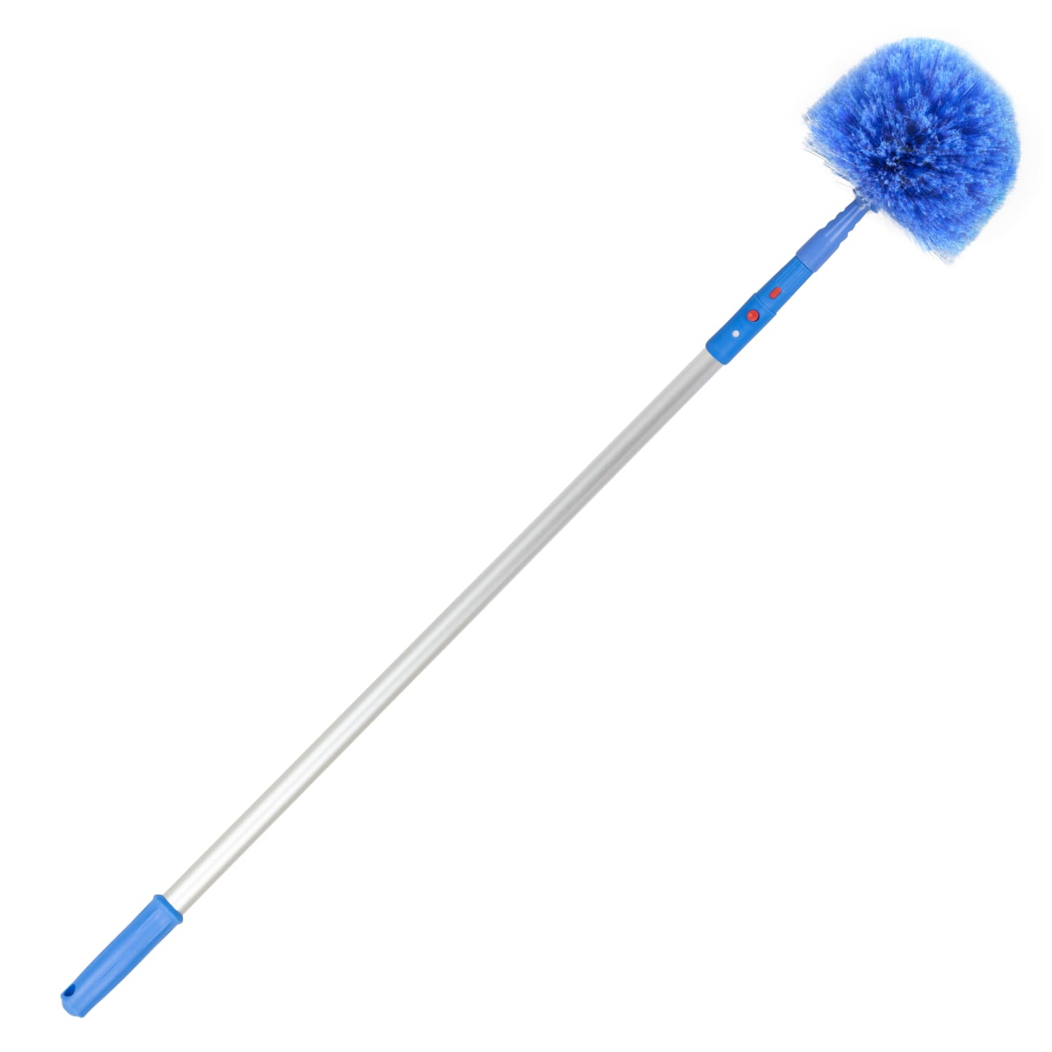 Gritt Commercial Cobweb Duster Brush With Telescopic Pole, 6-11/16in Brush/6ft Pole, Blue