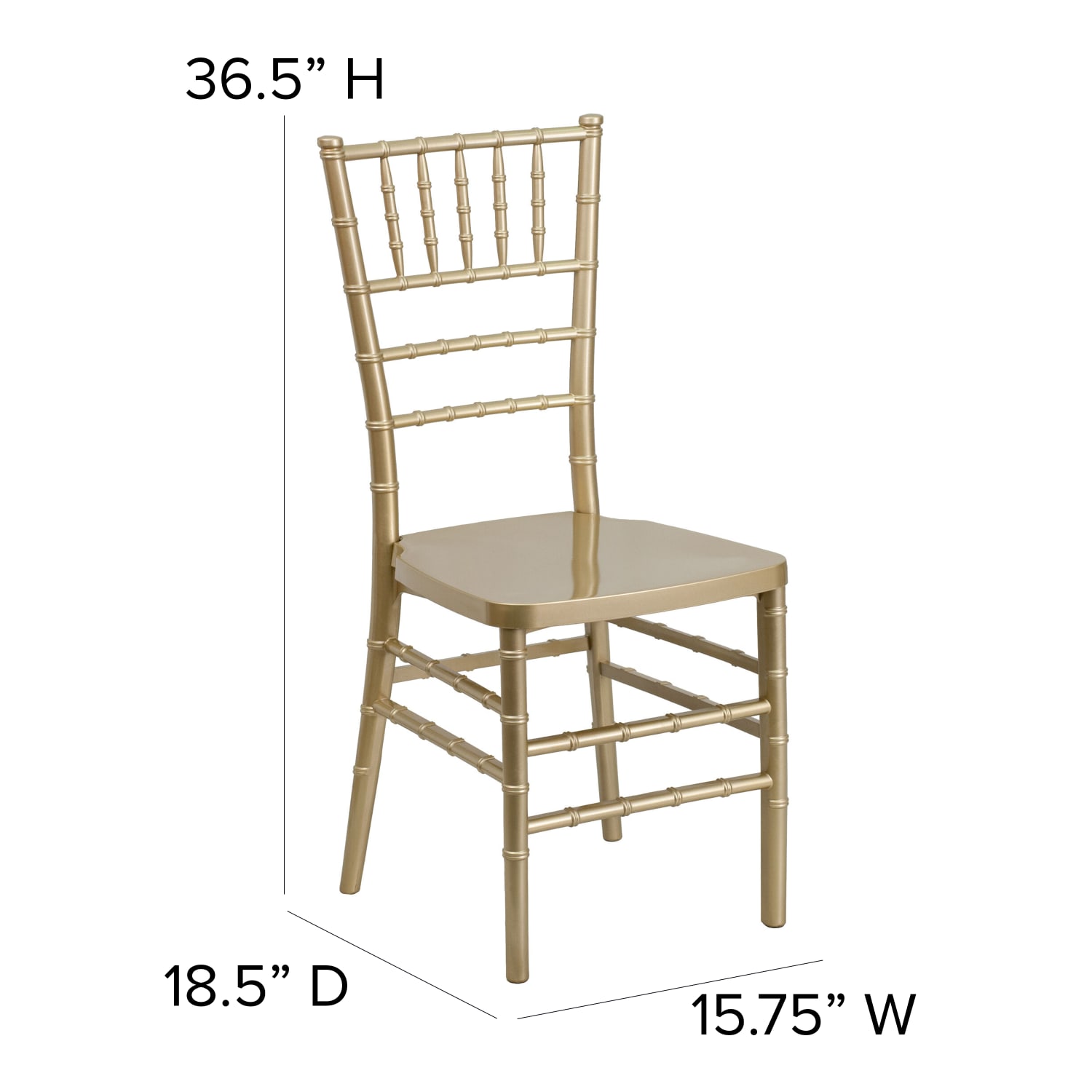 Flash Furniture HERCULES PREMIUM Series Stacking Chiavari Chair, Gold - Image 7