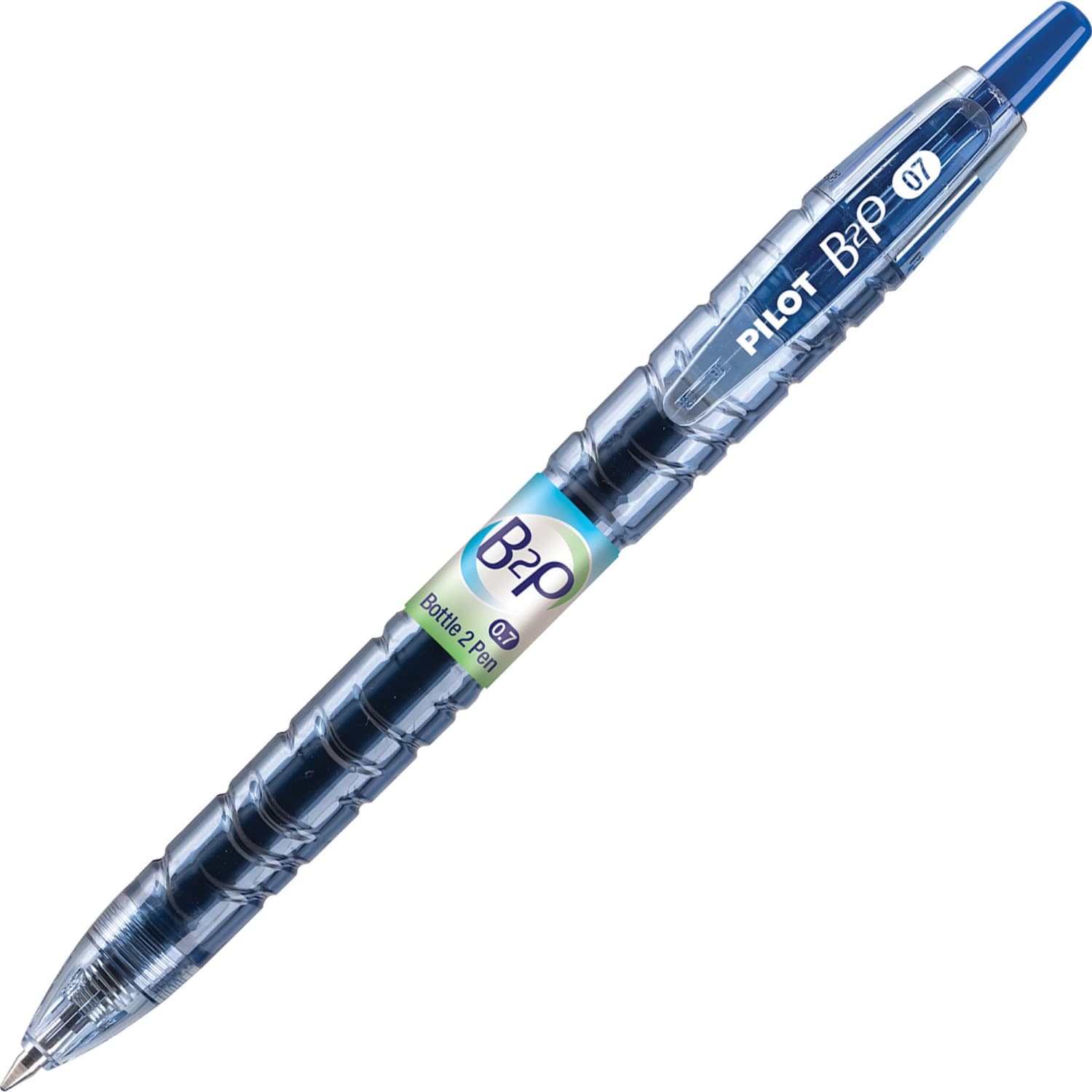 Pilot "Bottle to Pen" B2P Retractable Gel Pens, Fine Point, 0.7 mm, 89% Recycled, Translucent Barrel, Blue Ink, Pack Of 12 - Image 6
