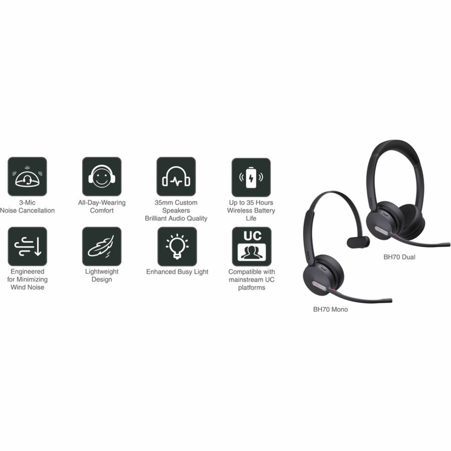 Yealink BH70 Mono With Stand Teams USB-C/A, 1208702 - Image 5