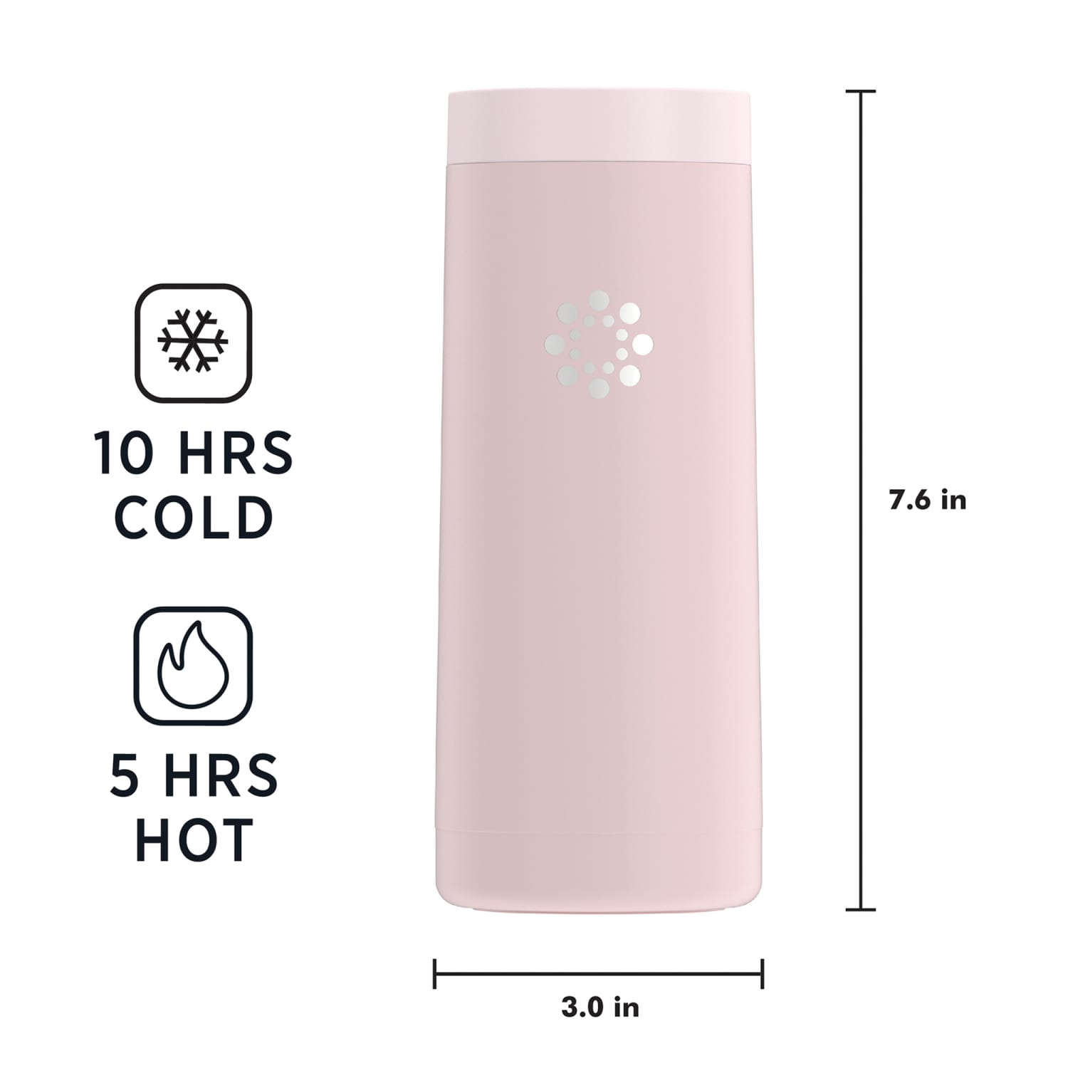 LifeFactory Stainless Steel Vacuum-Insulated Tumbler, 16 Oz, Desert Rose - Image 6