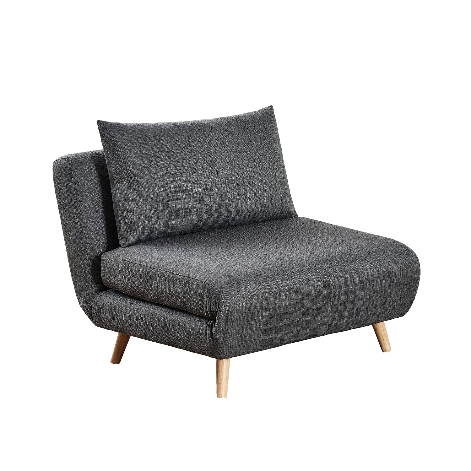 Flash Furniture Shaw Convertible Tri Fold Fabric Sleeper Guest Chair Dark Gray PopularChairscom
