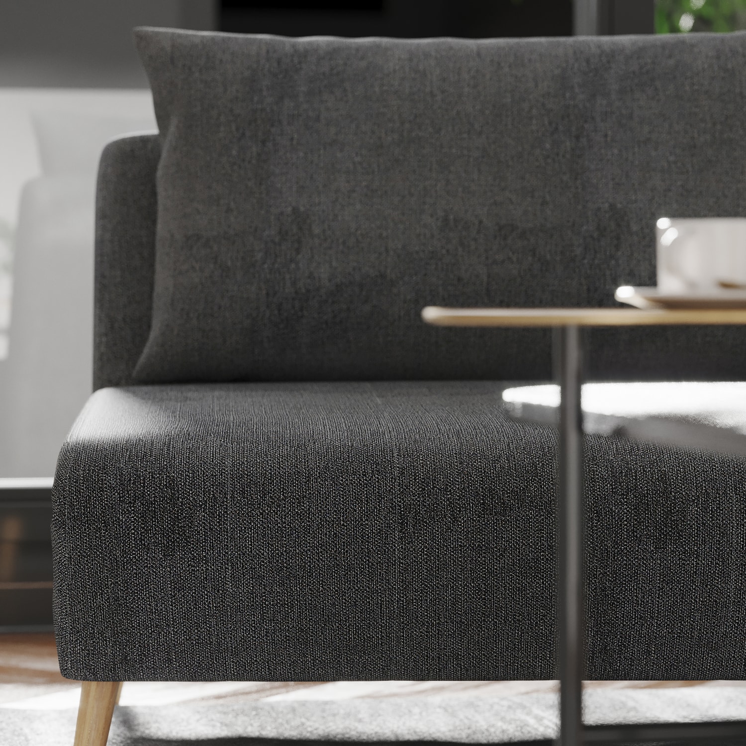 Flash Furniture Shaw Convertible Tri Fold Fabric Sleeper Guest Chair Dark Gray PopularChairscom