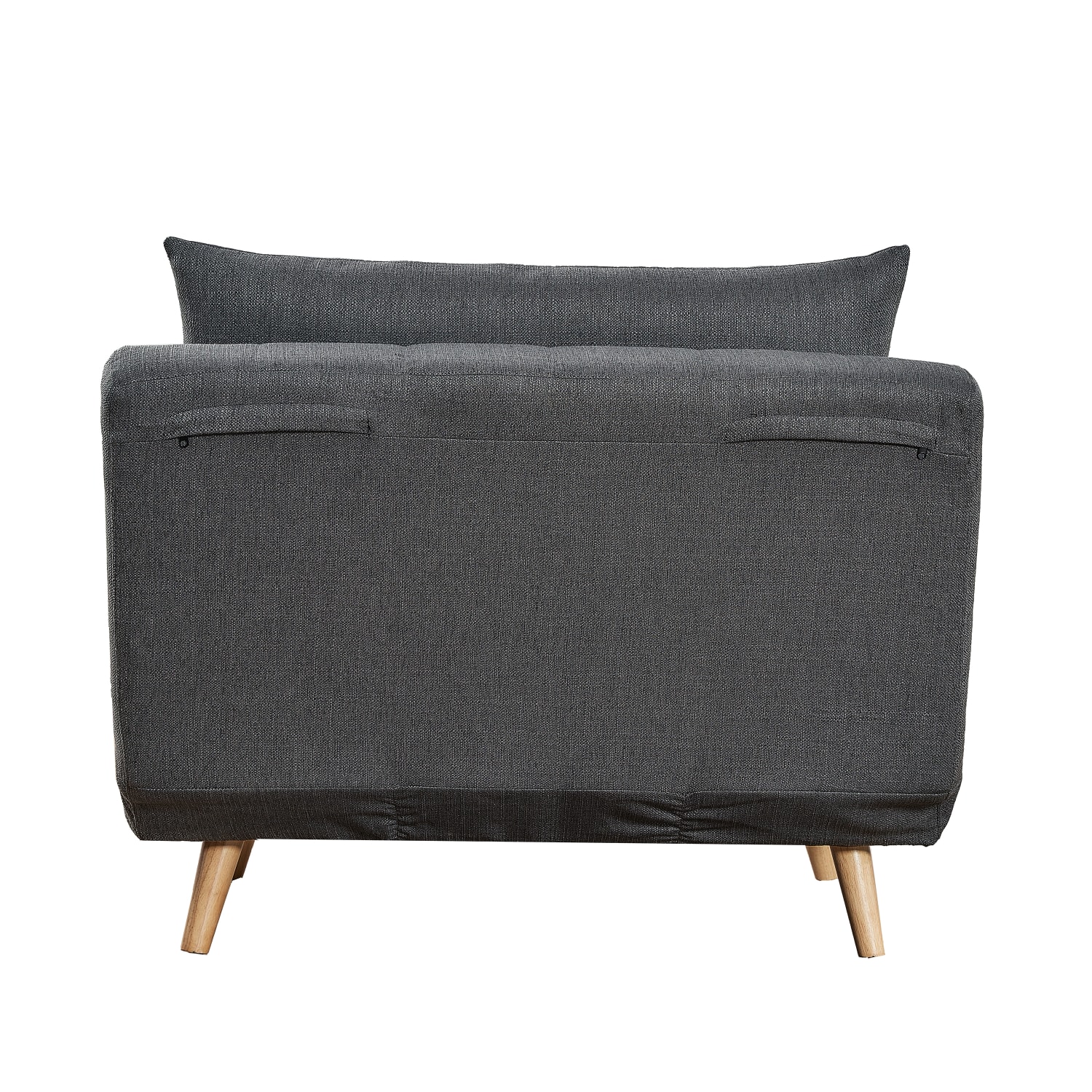 Flash Furniture Shaw Convertible Tri Fold Fabric Sleeper Guest Chair Dark Gray PopularChairscom