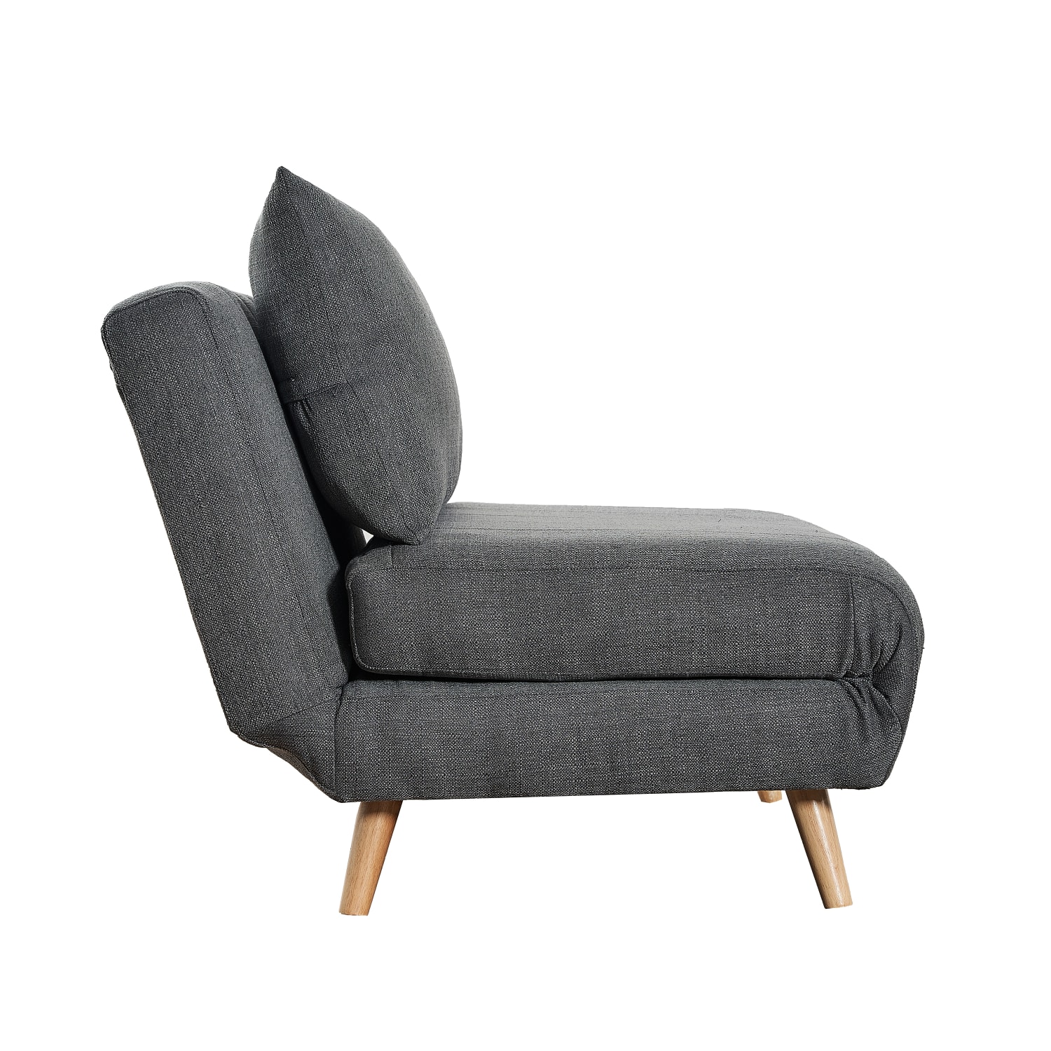 Flash Furniture Shaw Convertible Tri Fold Fabric Sleeper Guest Chair Dark Gray PopularChairscom