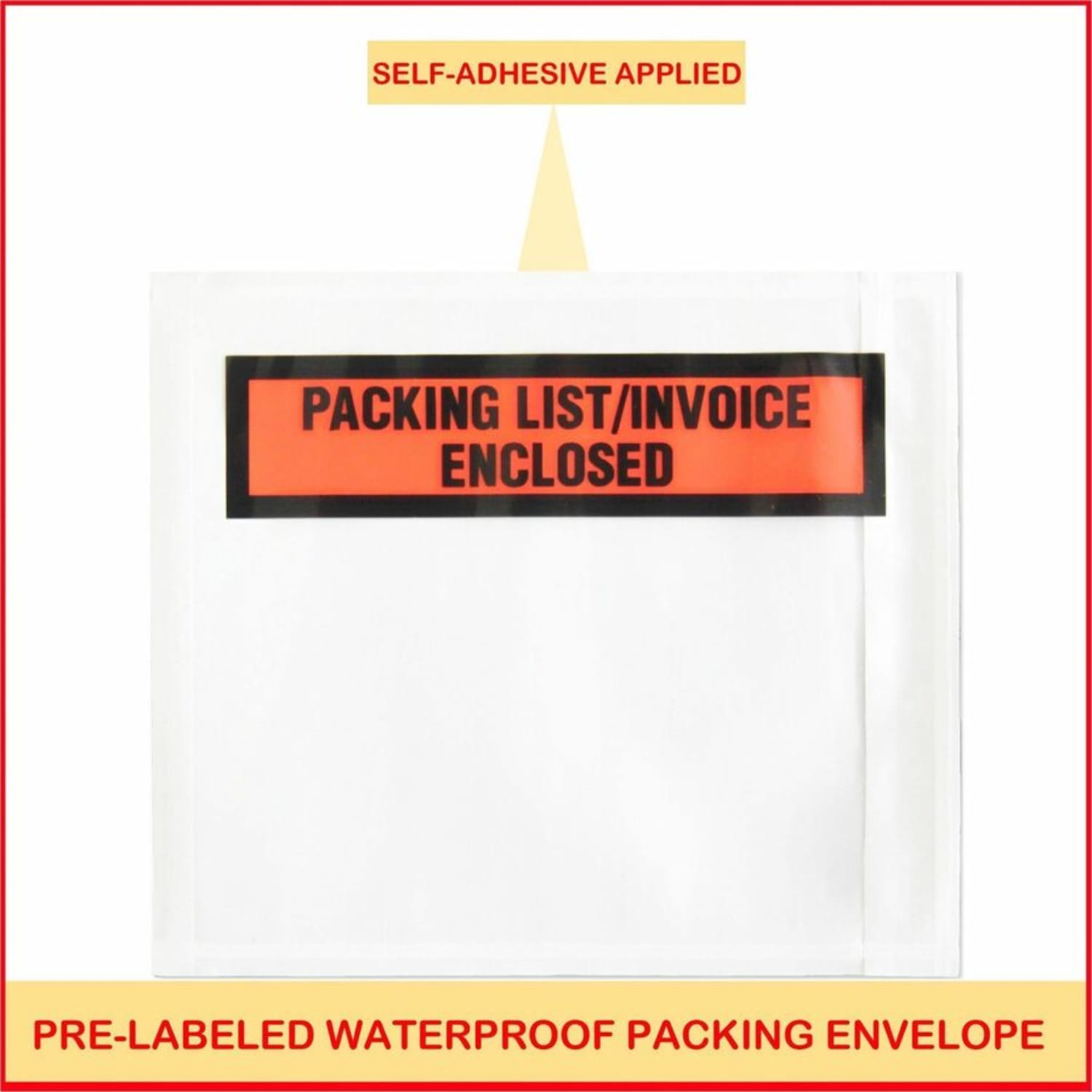Sparco Pre-Labeled Waterproof Packing Envelopes - Packing List - 4 1/2inx 5 1/2in - Self-adhesive Seal - 41926 - Image 5