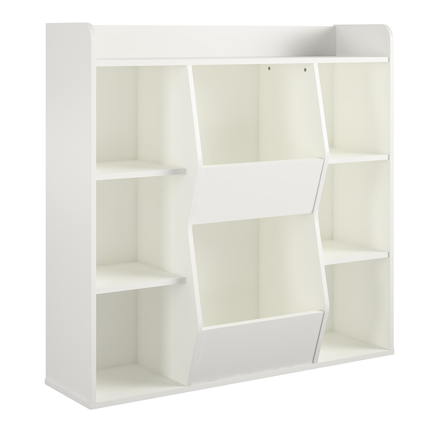 Ameriwood Home Nathan Kids 41inH 8-Cube Large Toy Storage Bookcase, White - Image 5