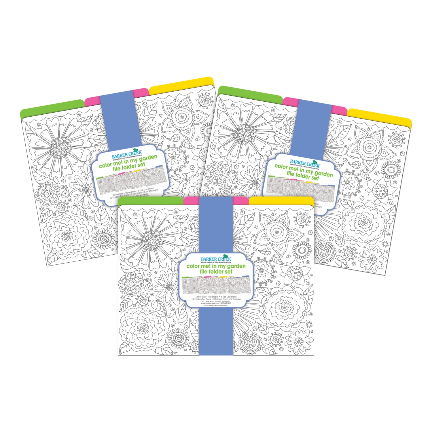 Barker Creek Tab File Folders, Letter Size, Color Me! In My Garden, Pack Of 36 Folders - Image 4