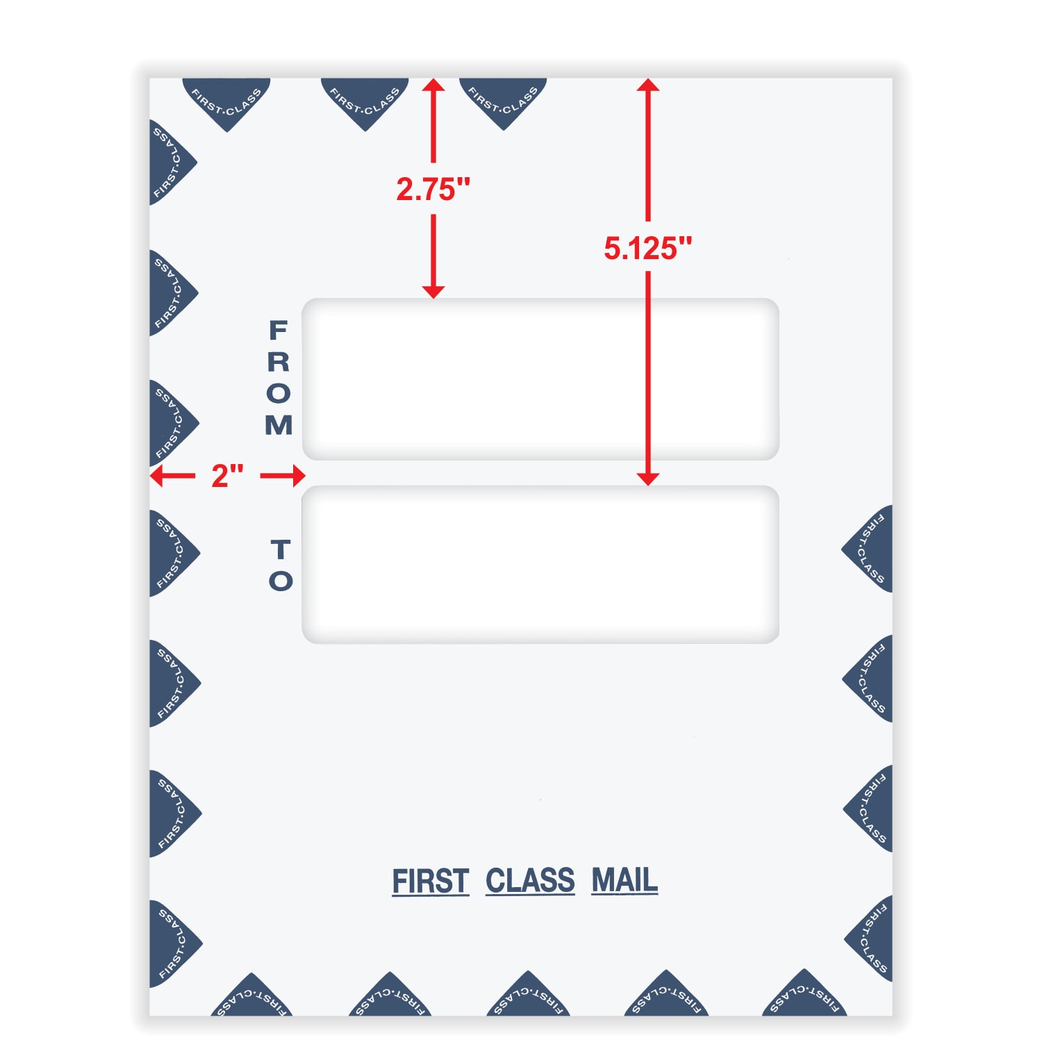 ComplyRight First Class Double Window Tax Mailer Envelope, White/Blue, Self-Seal, 9-1/2in x 12in, Pack of 50 - Image 5