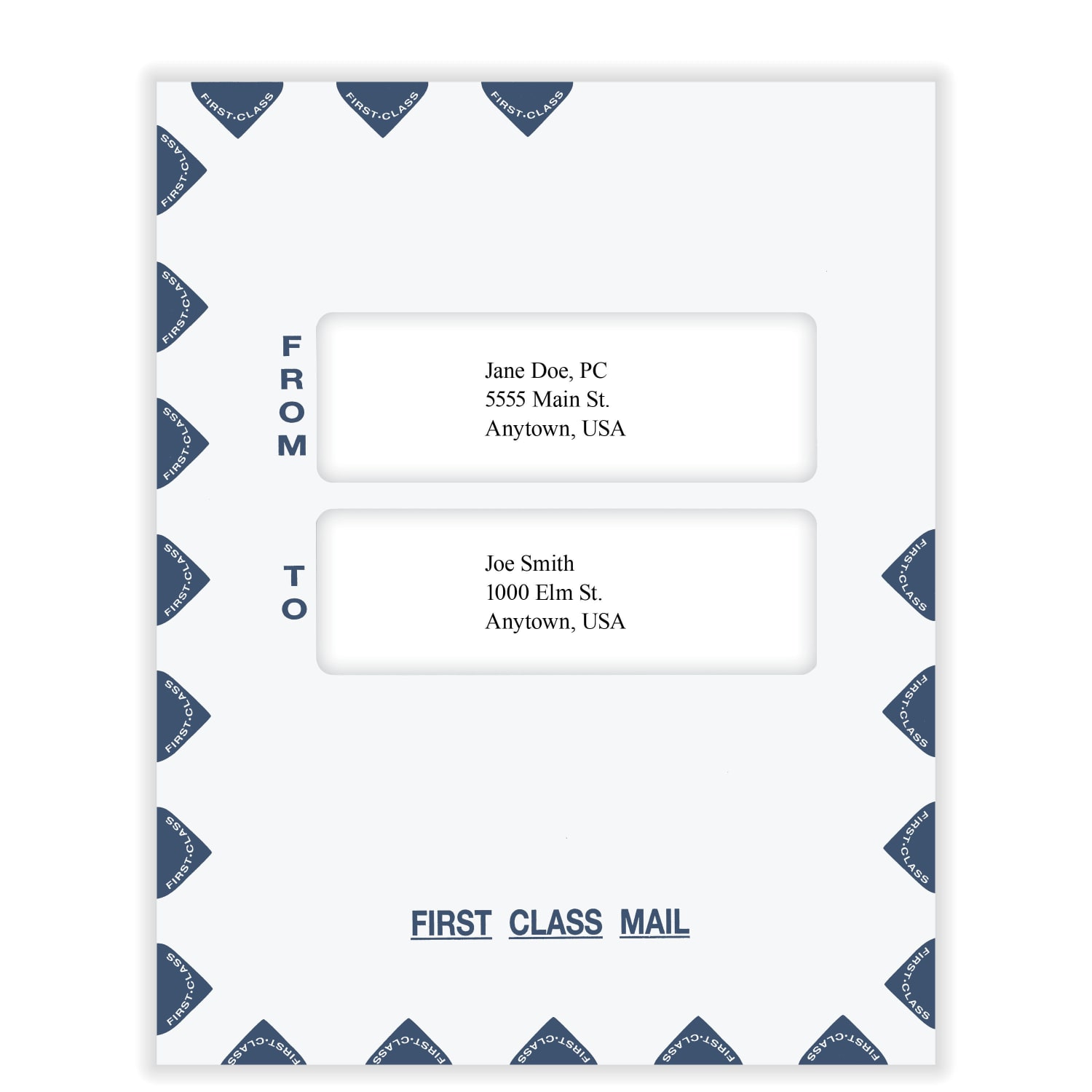 ComplyRight First Class Double Window Tax Mailer Envelope, White/Blue, Self-Seal, 9-1/2in x 12in, Pack of 50 - Image 6