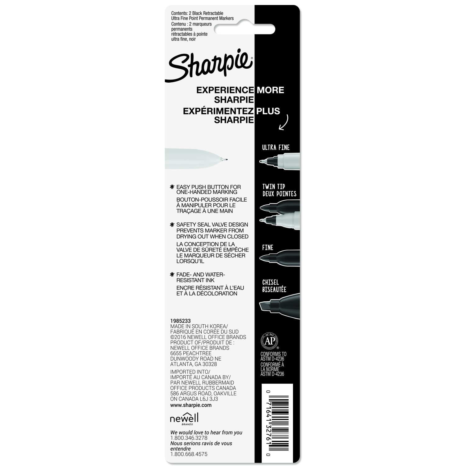 Sharpie Retractable Permanent Markers, Ultra-Fine Point, Black, Pack Of 2 - Image 6