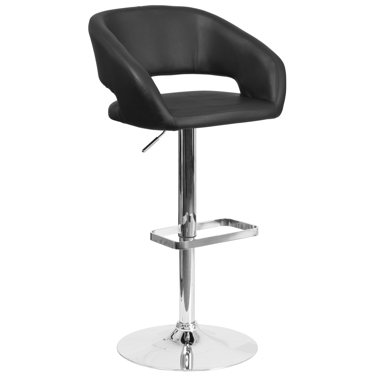 Flash Furniture Contemporary Adjustable Bar Stool, Black, CH122070BK - Image 3