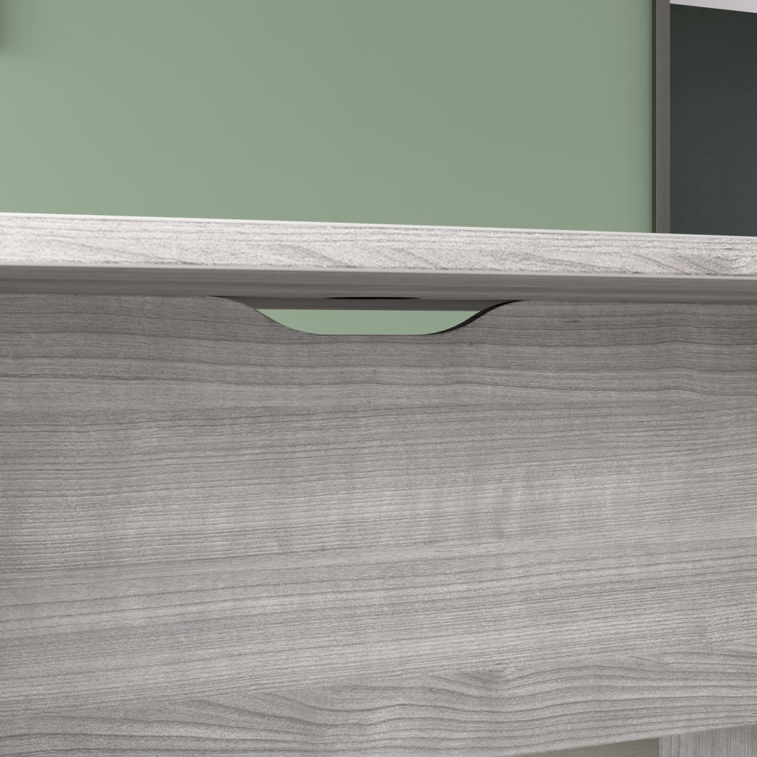 Bush Business Furniture 120-inch Office Conference Table with Wood Base, Platinum Gray, Standard Delivery - Image 6