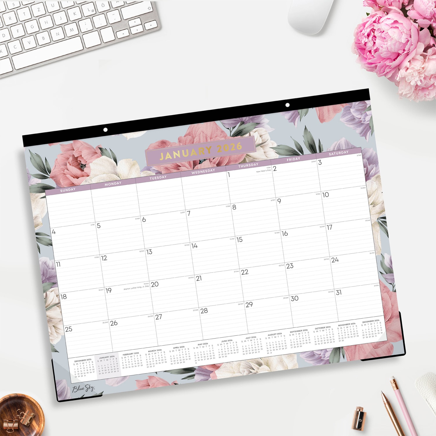 2026 Blue Sky Monthly Desk Pad Calendar, 22in x 17in, Tula, January To December, 144086 - Image 4