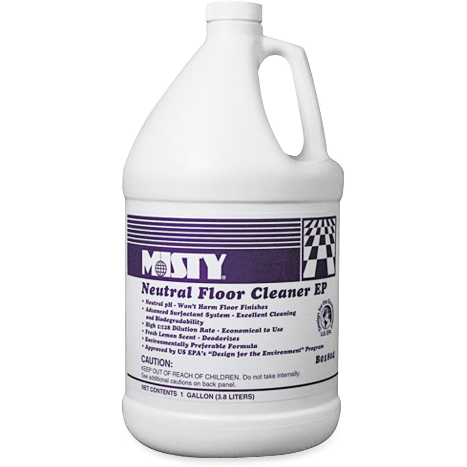 MISTY Neutral Floor Cleaner - Concentrate Liquid - 128 fl oz (4 quart) - Lemon Scent - 1 Each - Green - Image 3