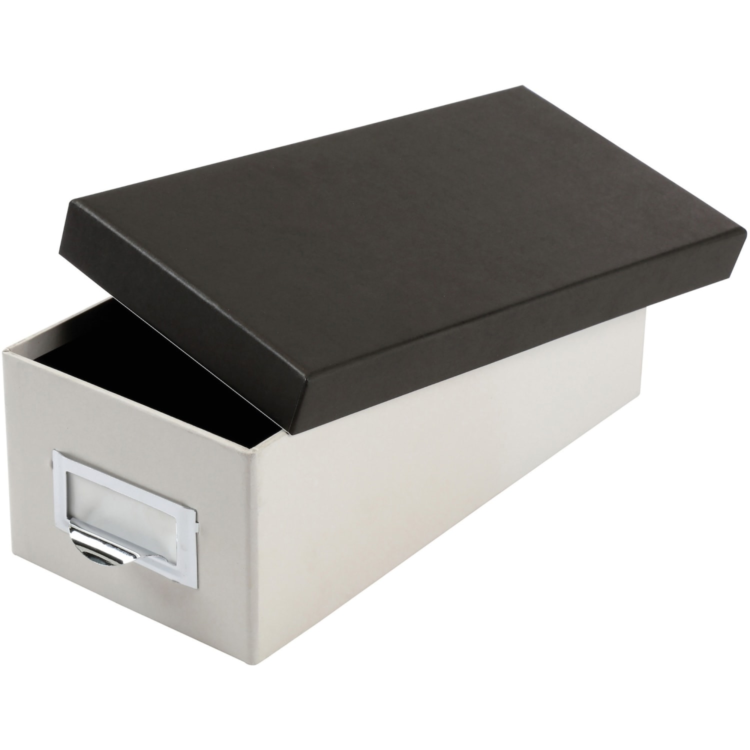 Oxford Index Card Storage Box, 3in x 5in, Marble White/Black - Image 3