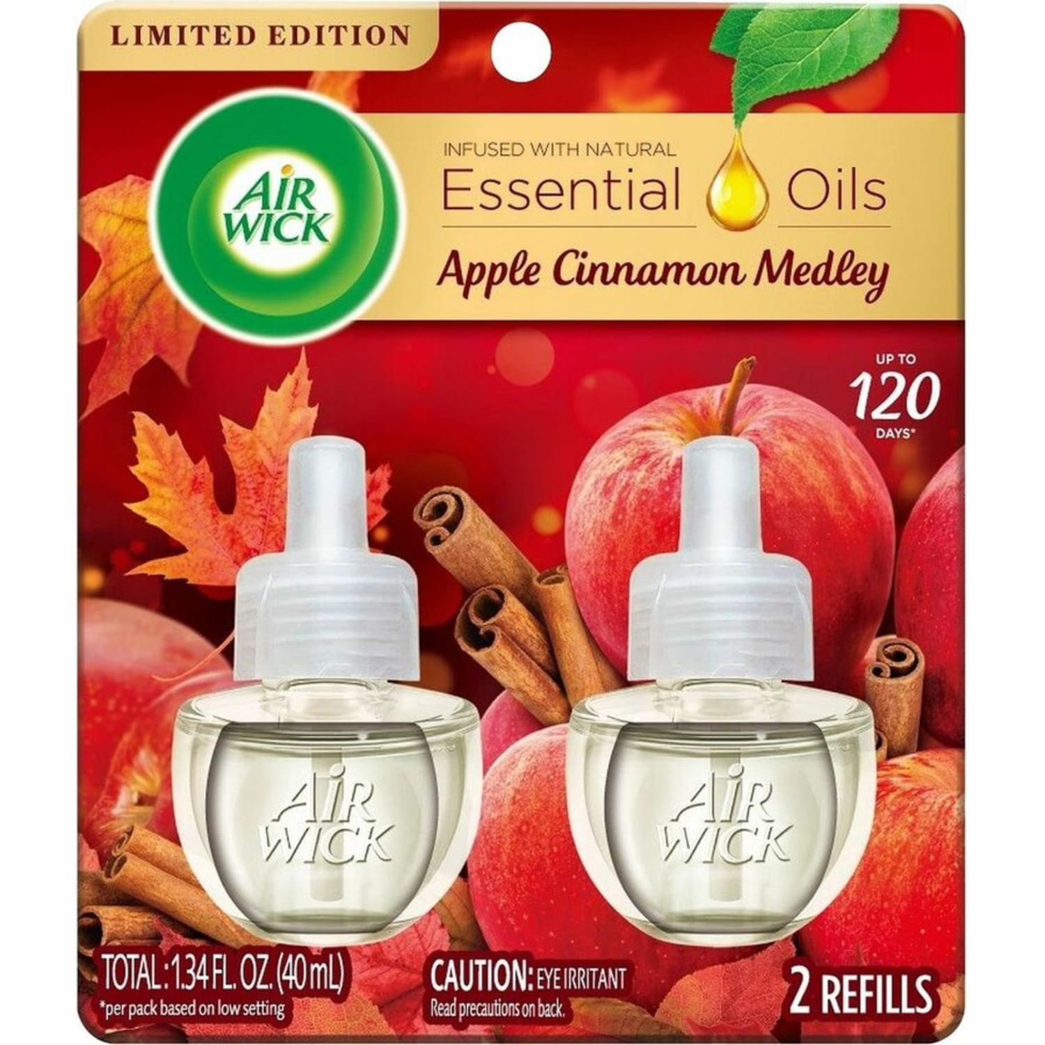 Air Wick Apple Scented Oil - Oil - 0.6 fl oz (0 quart) - Apple Cinnamon Medley - 60 Day - Long Lasting - 2/Pack - 6 / Carton - Image 3