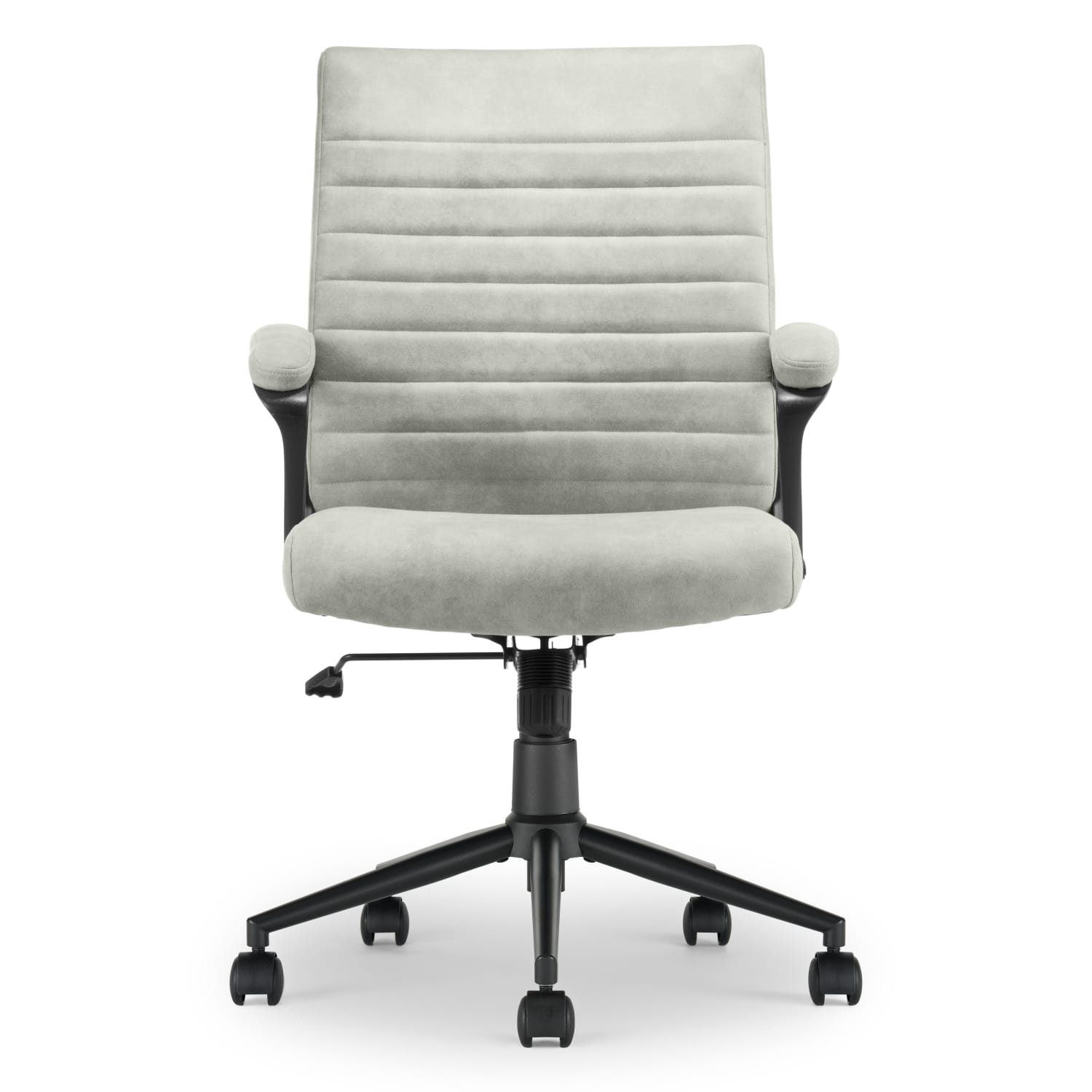 Click365 Transform 30 Ergonomic Vegan Leather Mid Back Managers Chair Gray PopularChairscom