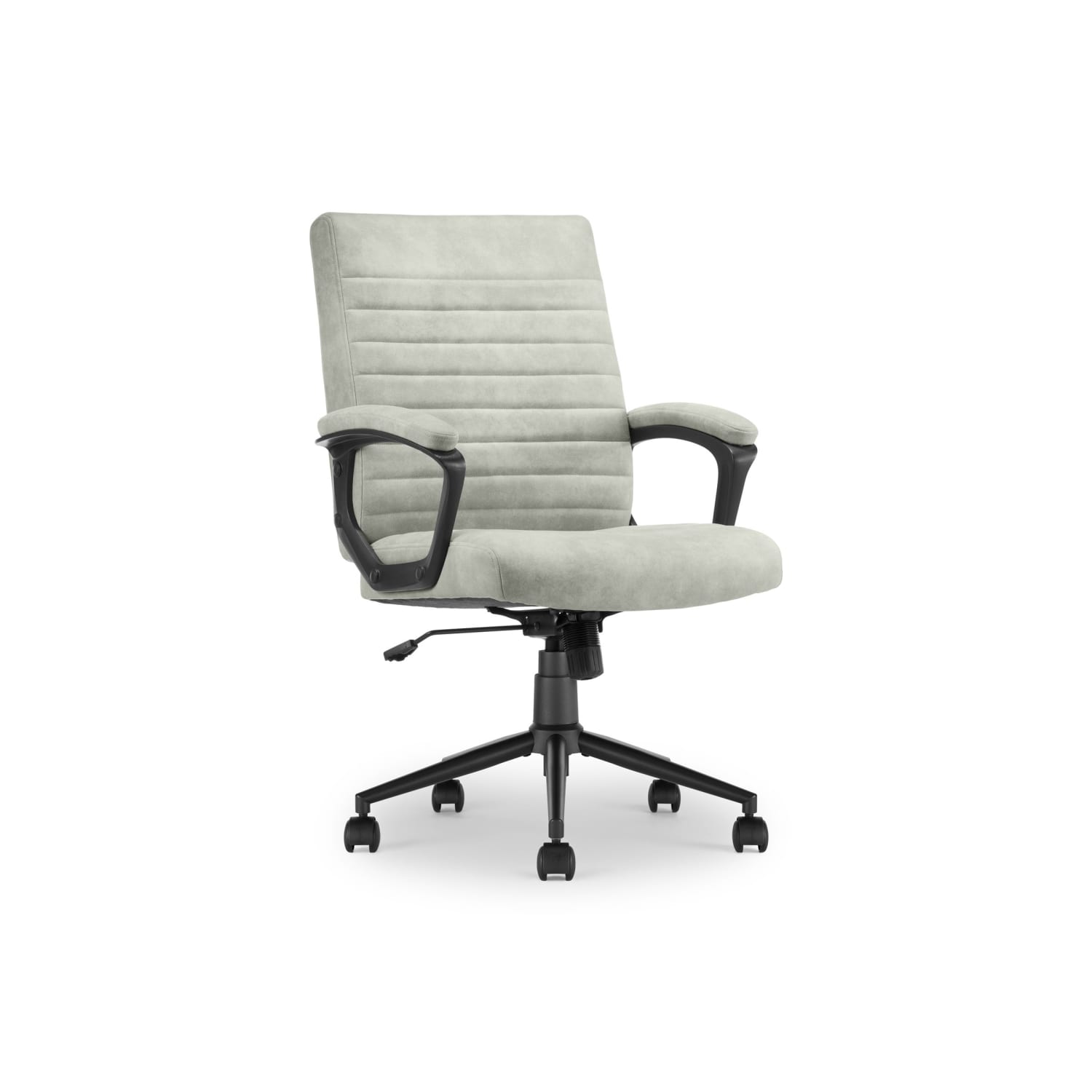 Click365 Transform 30 Ergonomic Vegan Leather Mid Back Managers Chair Gray PopularChairscom
