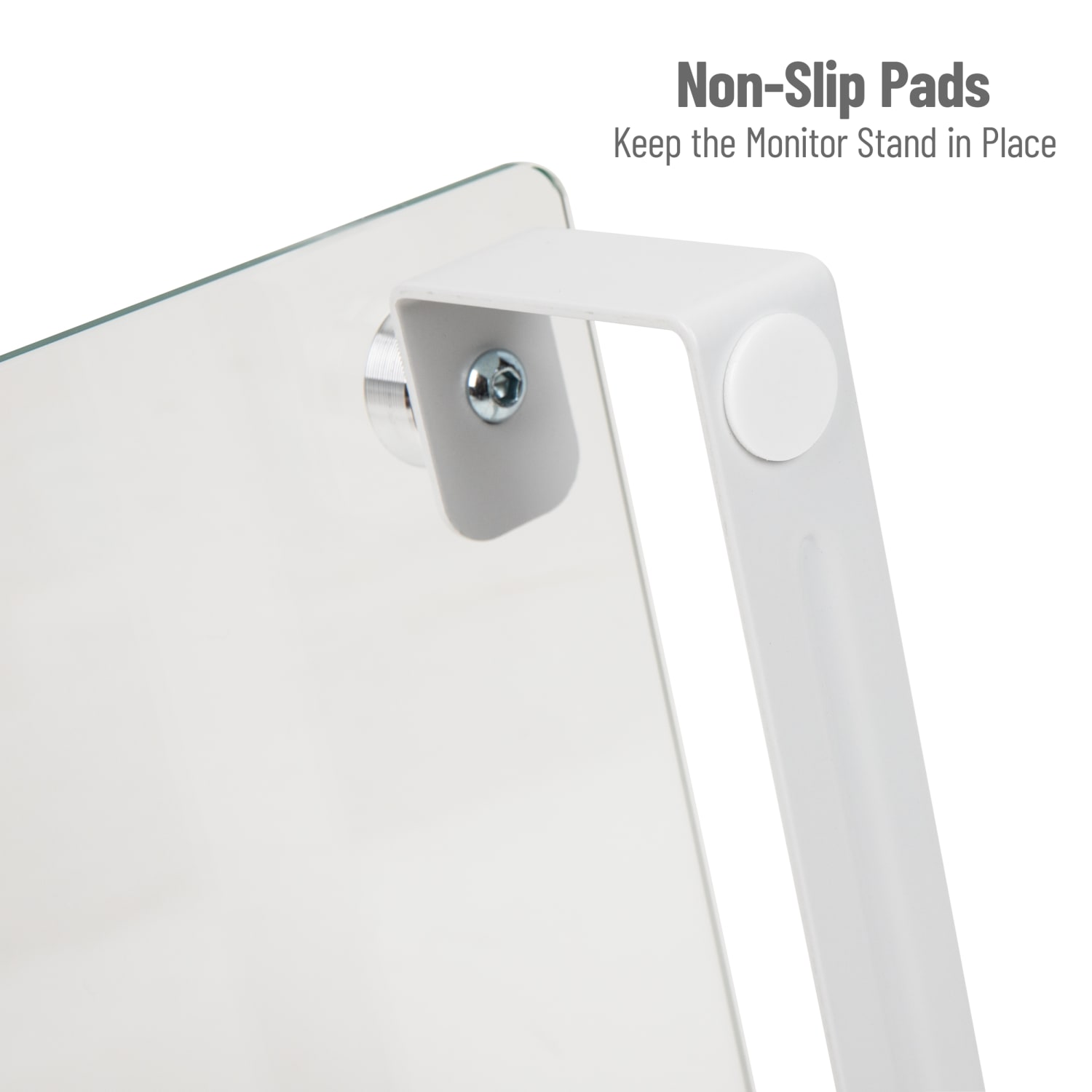 Mind Reader Glass Desktop Monitor Stand Riser for Computer, Laptop, Desk, 3inH x 22inW x 8-1/4inD, Clear - Image 5