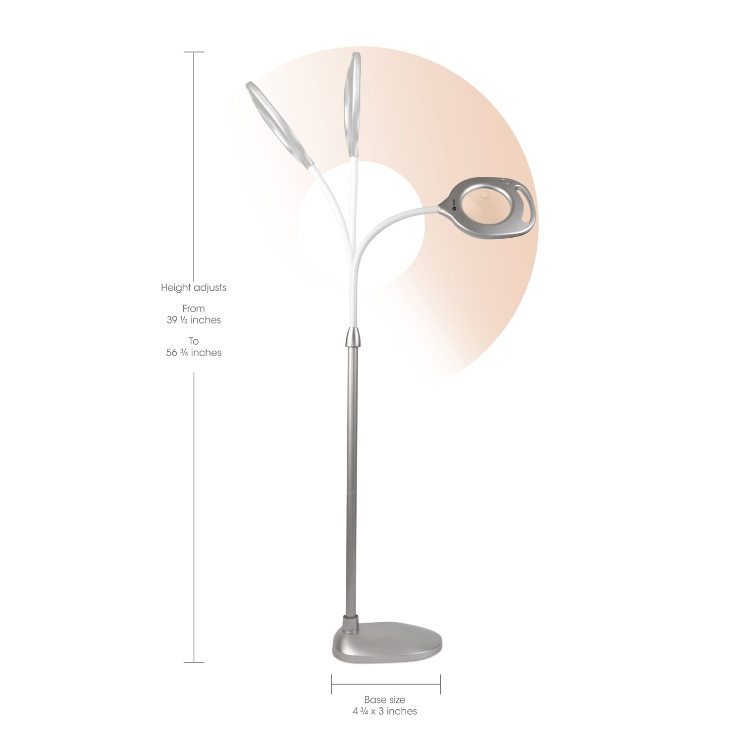 OttLite 2-in-1 LED Magnifier Floor/Table Light, 56-3/4inH - Image 6
